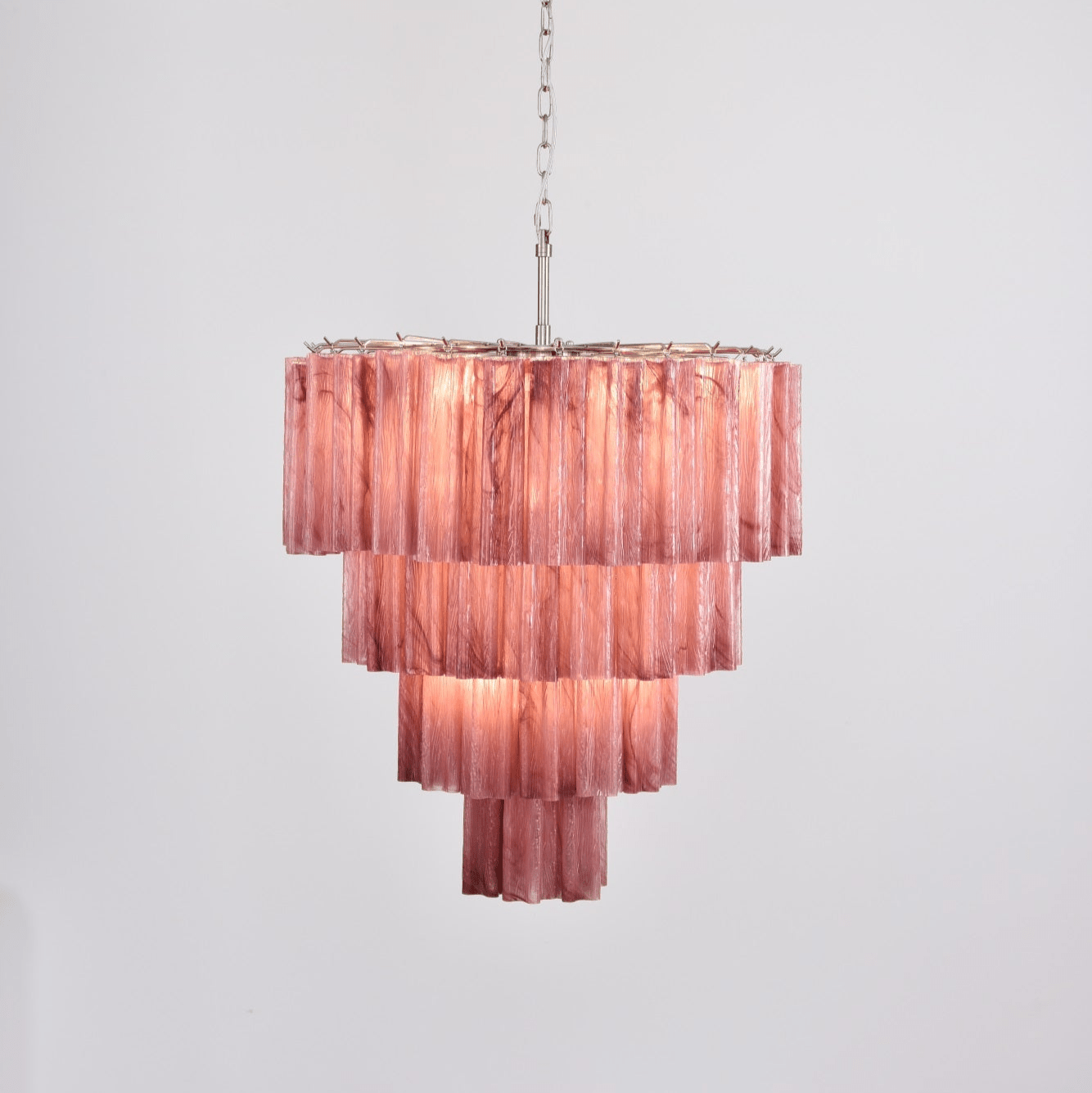 Aurora Chandelier Cascade Layered Glass Elegant Vintage - Letslighting