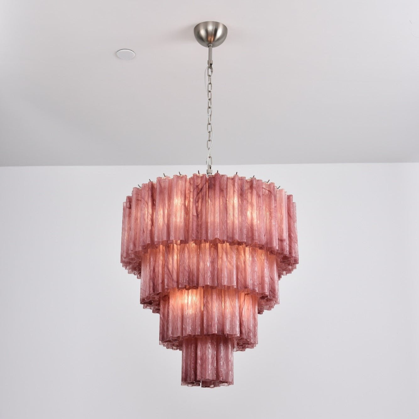 Aurora Chandelier Cascade Layered Glass Elegant Vintage - Letslighting