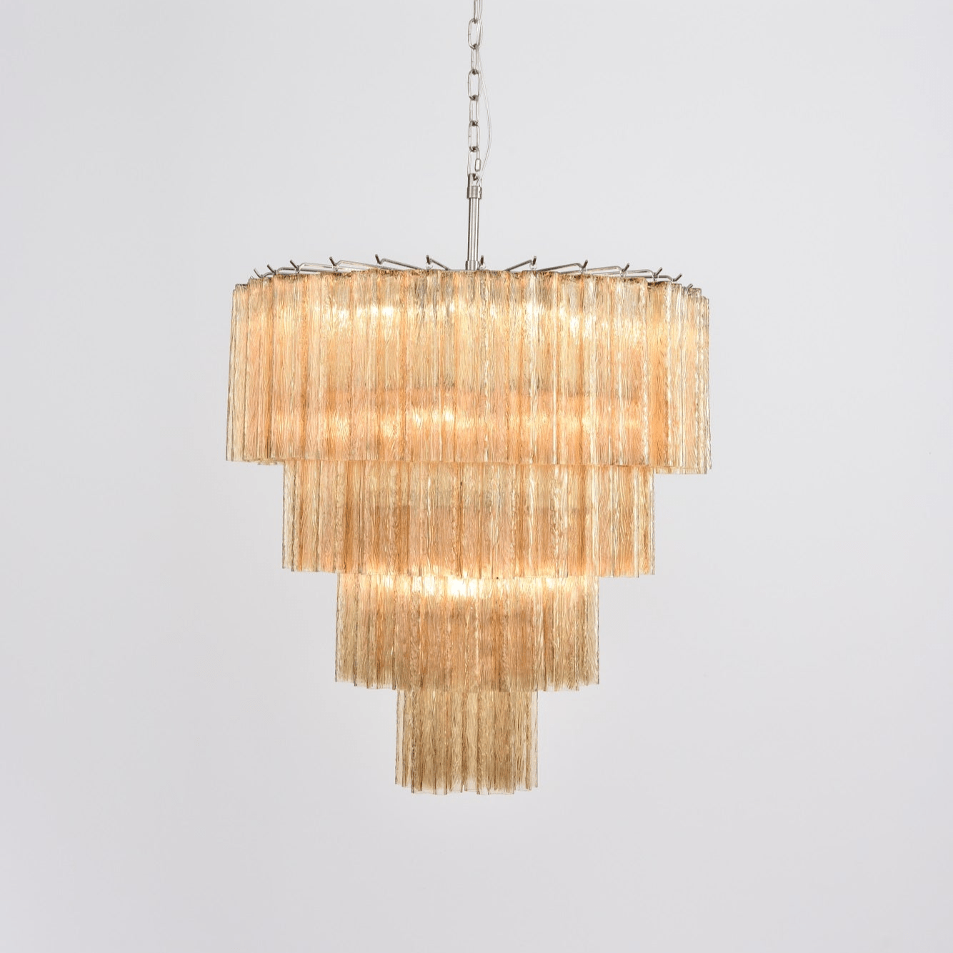 Aurora Chandelier Cascade Layered Glass Elegant Vintage - Letslighting