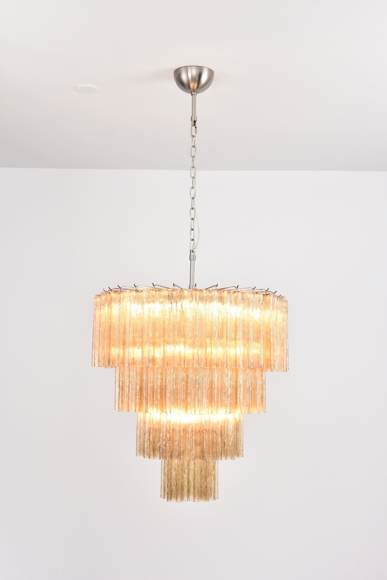 Aurora Chandelier Cascade Layered Glass Elegant Vintage - Letslighting