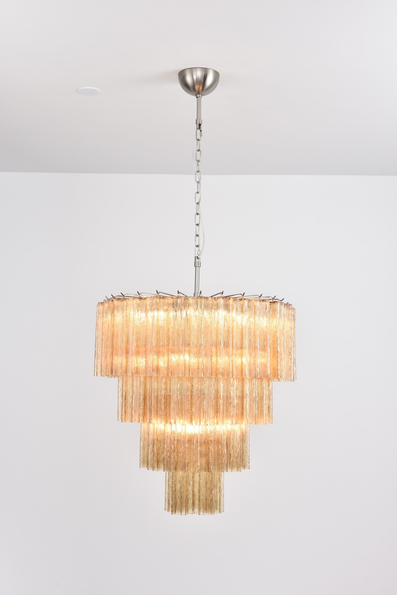Aurora Chandelier Cascade Layered Glass Elegant Vintage - Letslighting