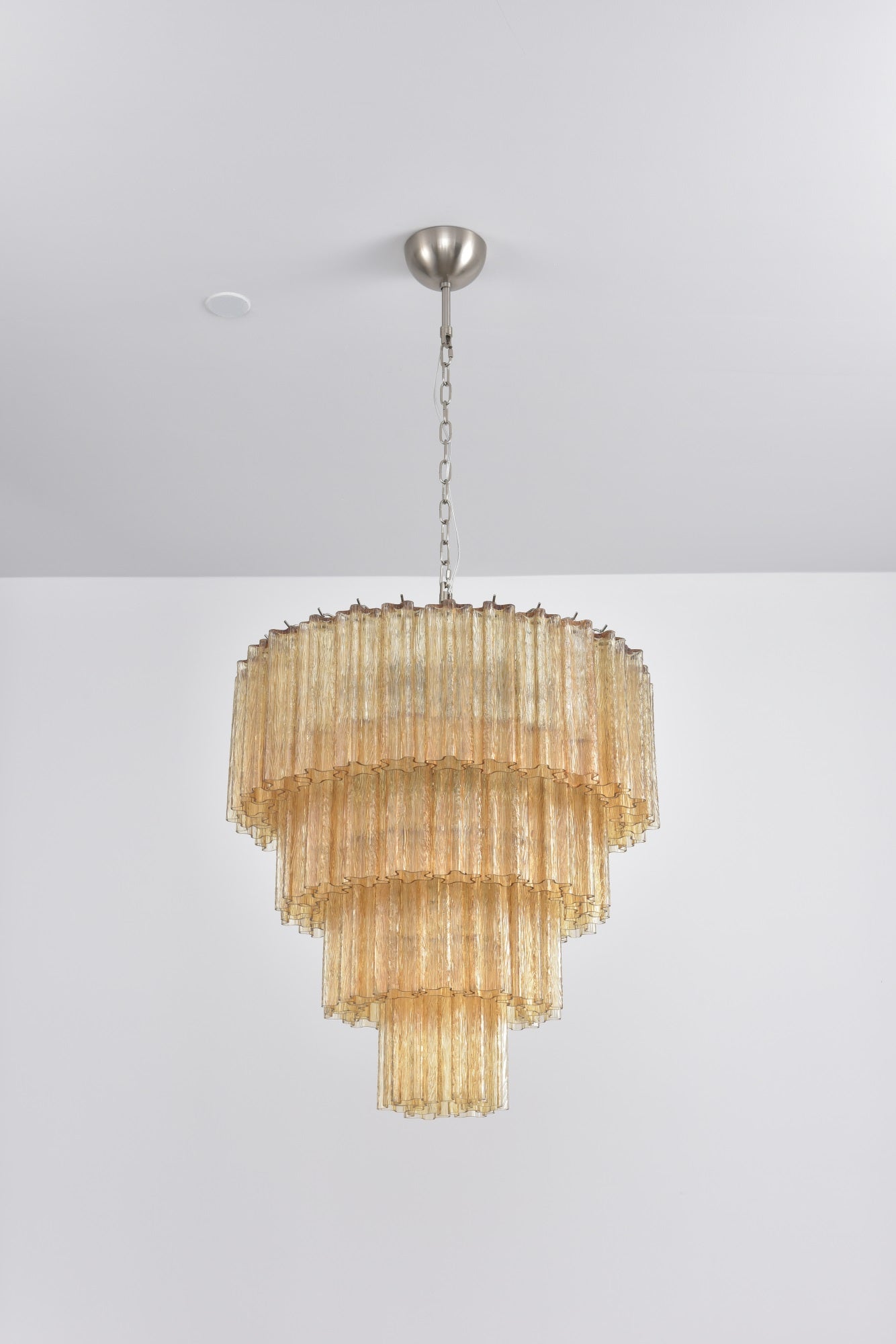 Aurora Chandelier Cascade Layered Glass Elegant Vintage - Letslighting
