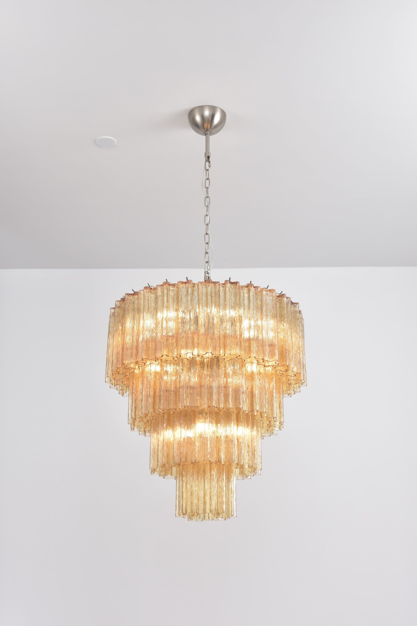 Aurora Chandelier Cascade Layered Glass Elegant Vintage - Letslighting
