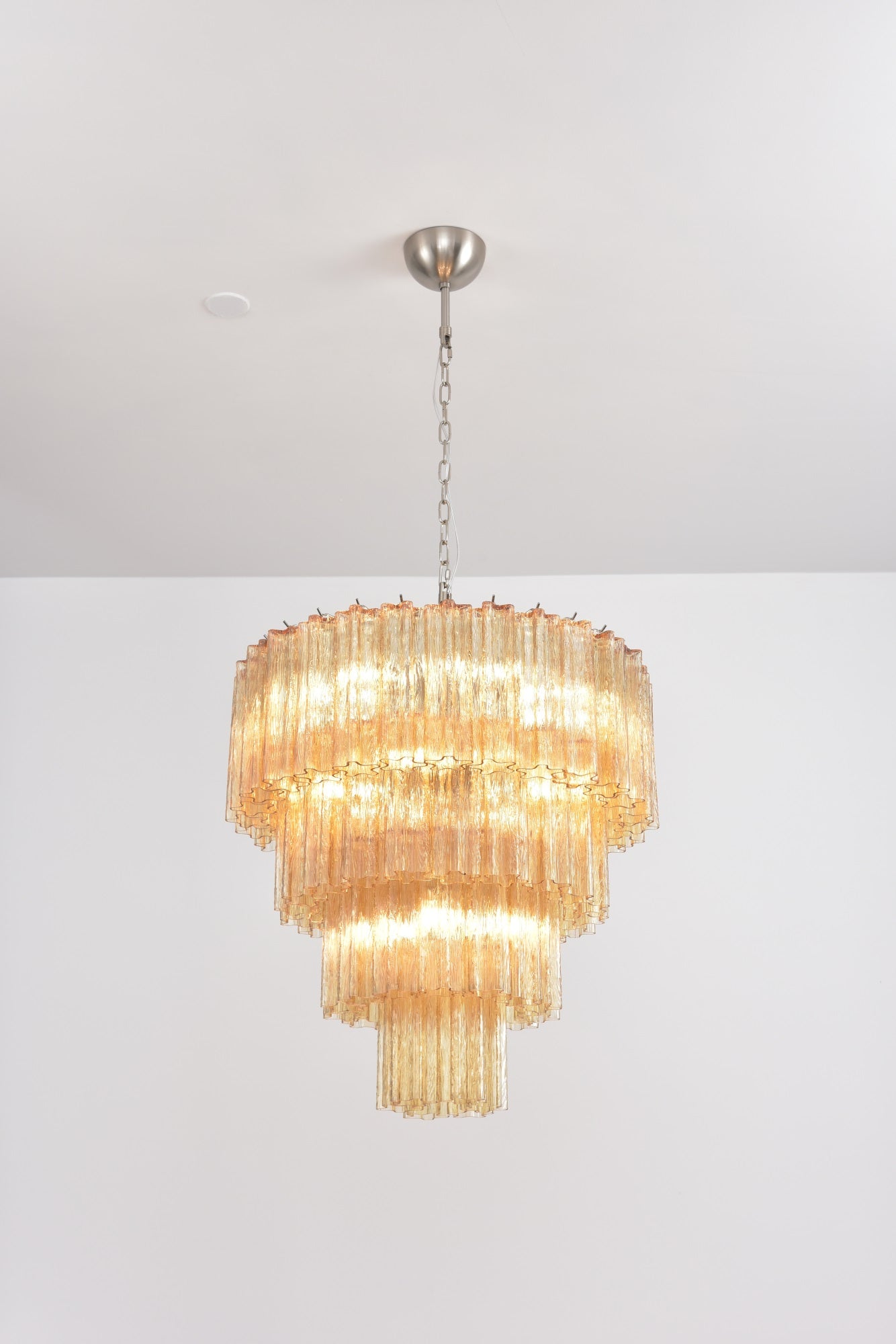 Aurora Chandelier Cascade Layered Glass Elegant Vintage - Letslighting