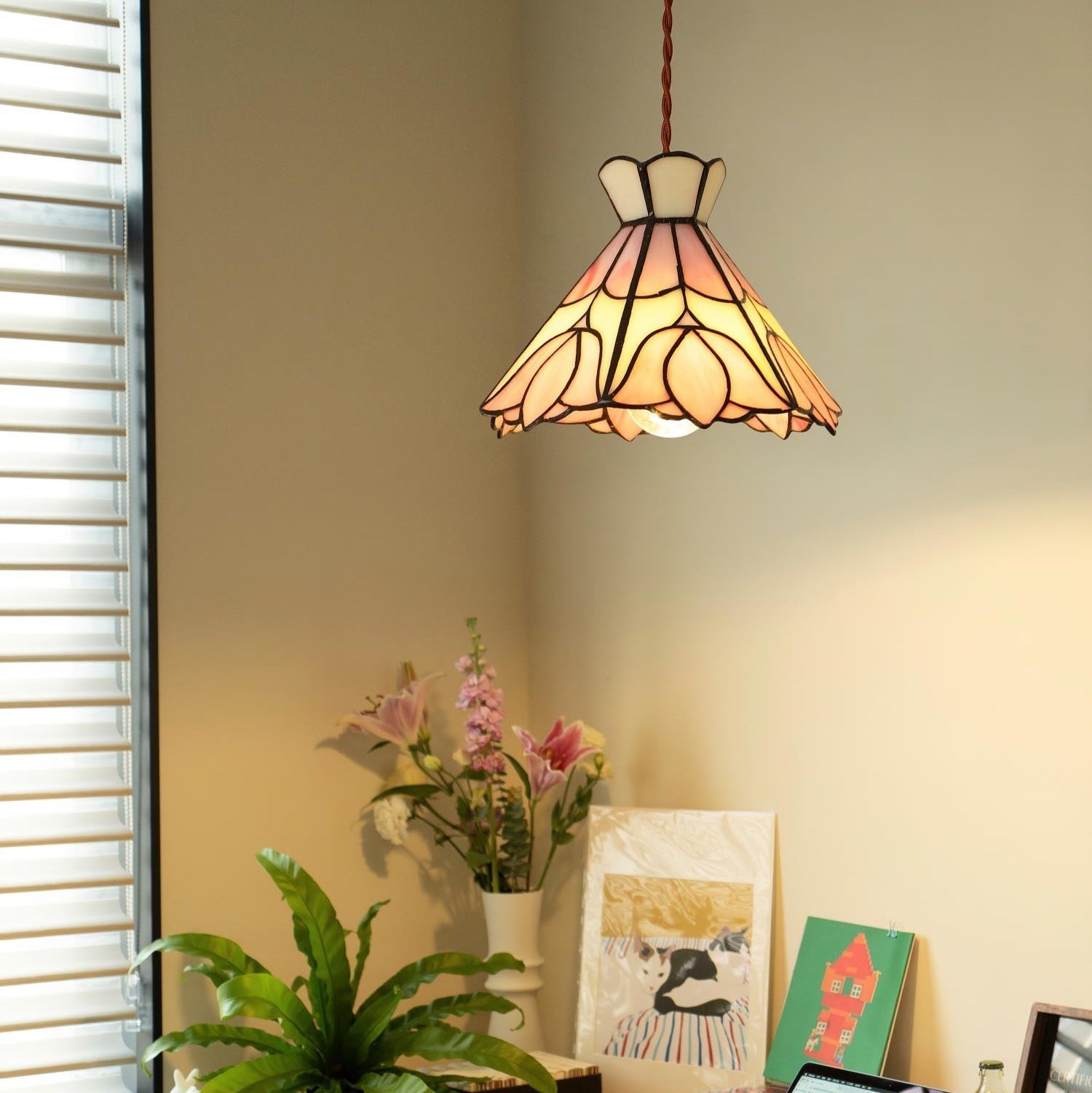Rose Suspension Verre - Neutralighting