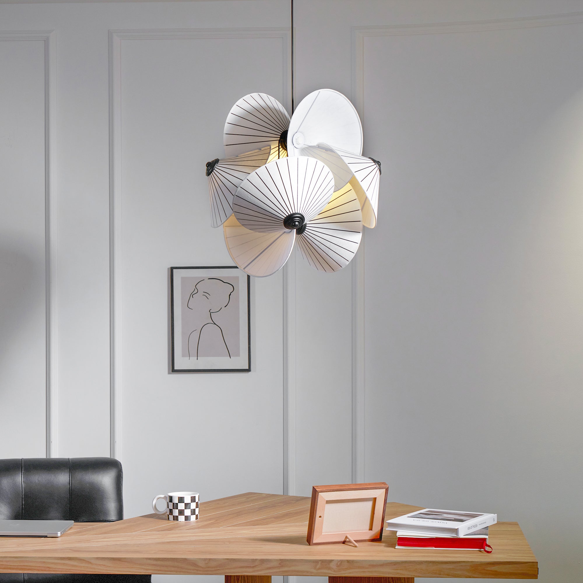 Zerinarae Individual Creativity Metal Fabric Pendant Light - Lamp Copper