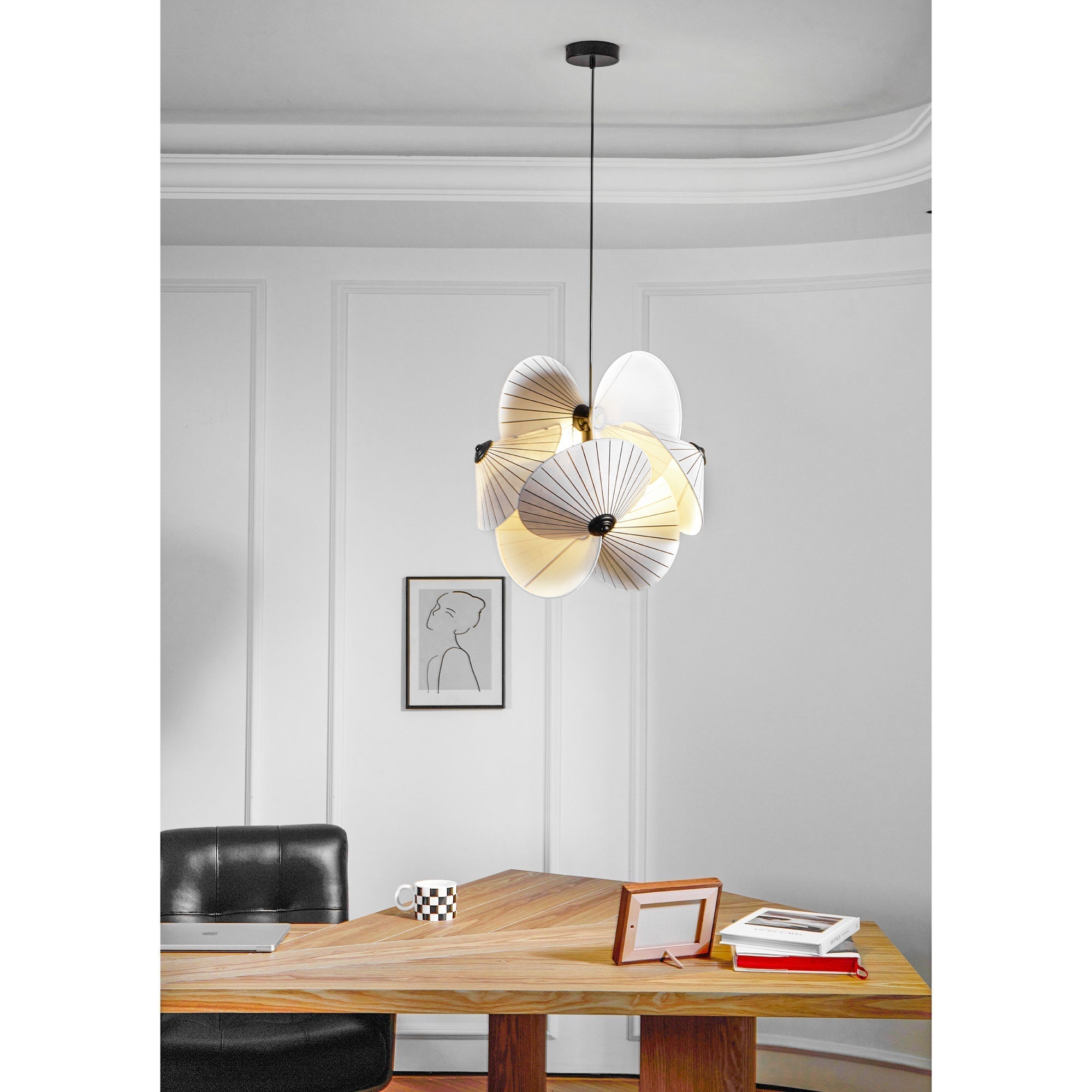 Zerinarae Individual Creativity Metal Fabric Pendant Light - Lamp Copper