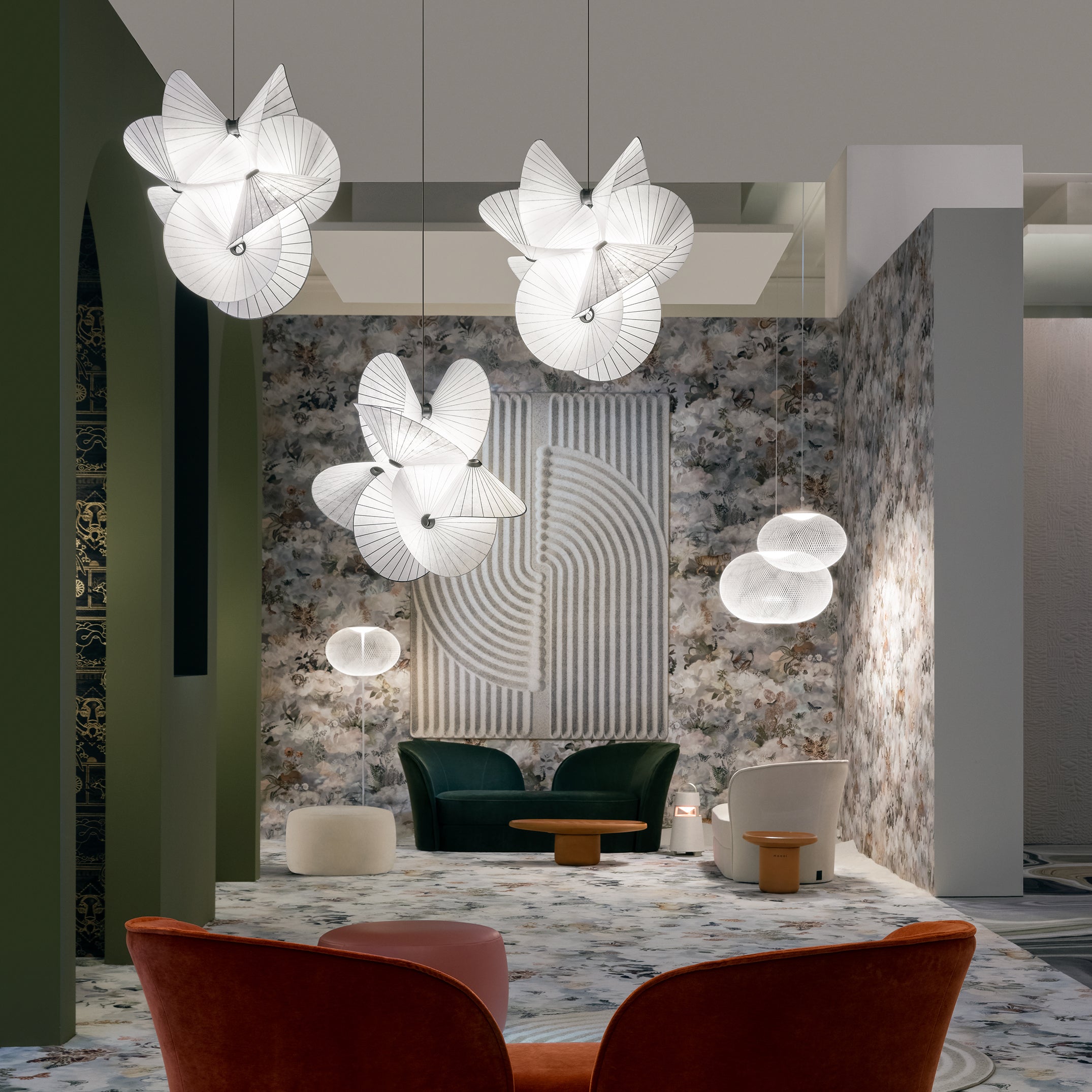 Zerinarae Individual Creativity Metal Fabric Pendant Light - Lamp Copper