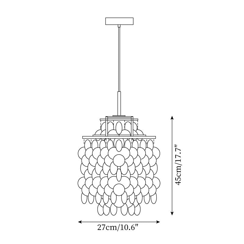 Elios Élégant Lustre en Coquillage Capiz - Neutralighting
