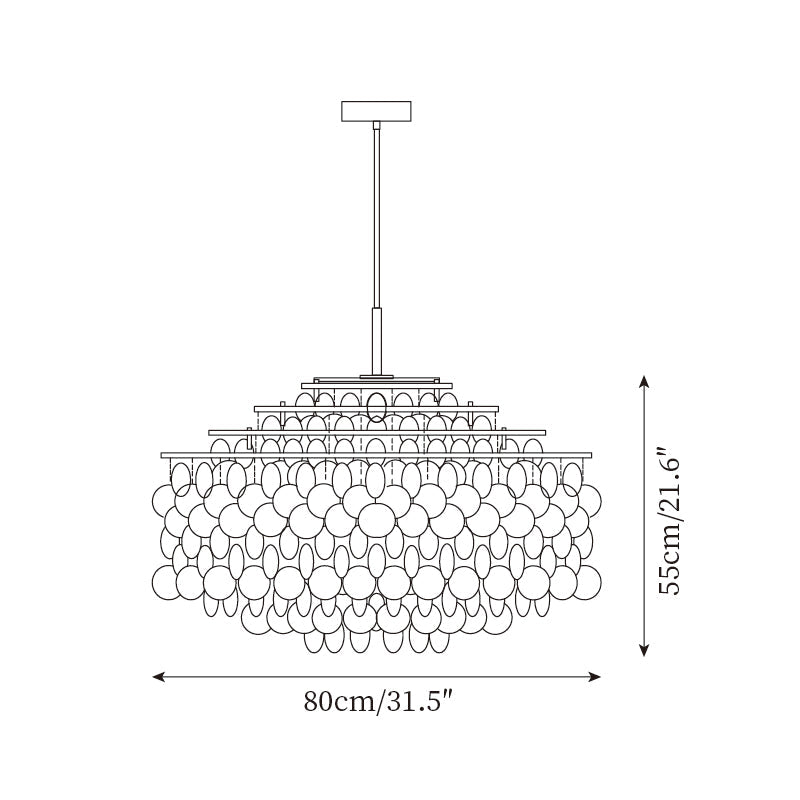 Elios Élégant Lustre en Coquillage Capiz - Neutralighting
