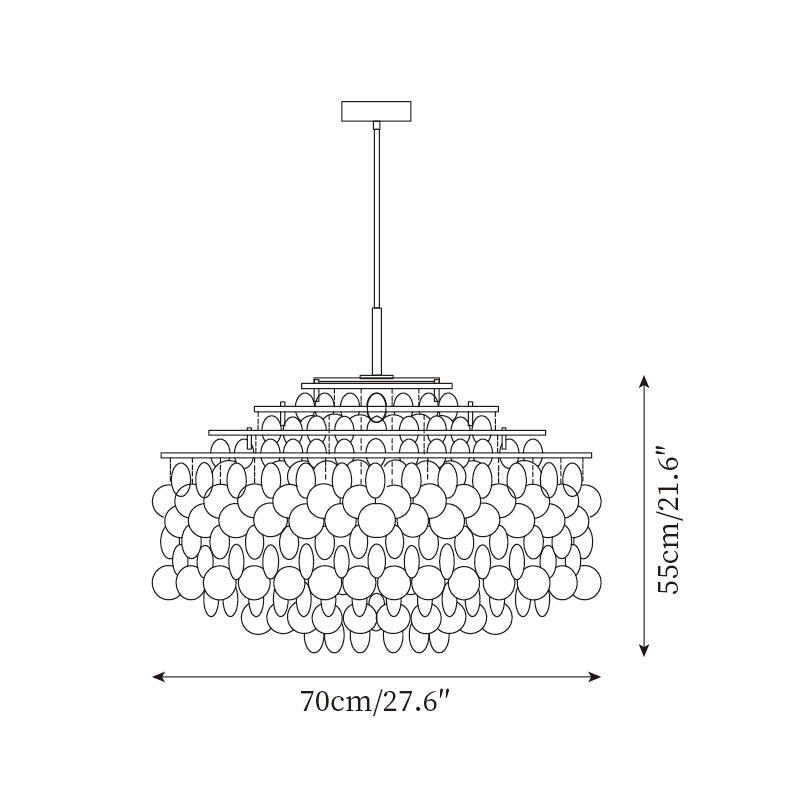 Elios Élégant Lustre en Coquillage Capiz - Neutralighting
