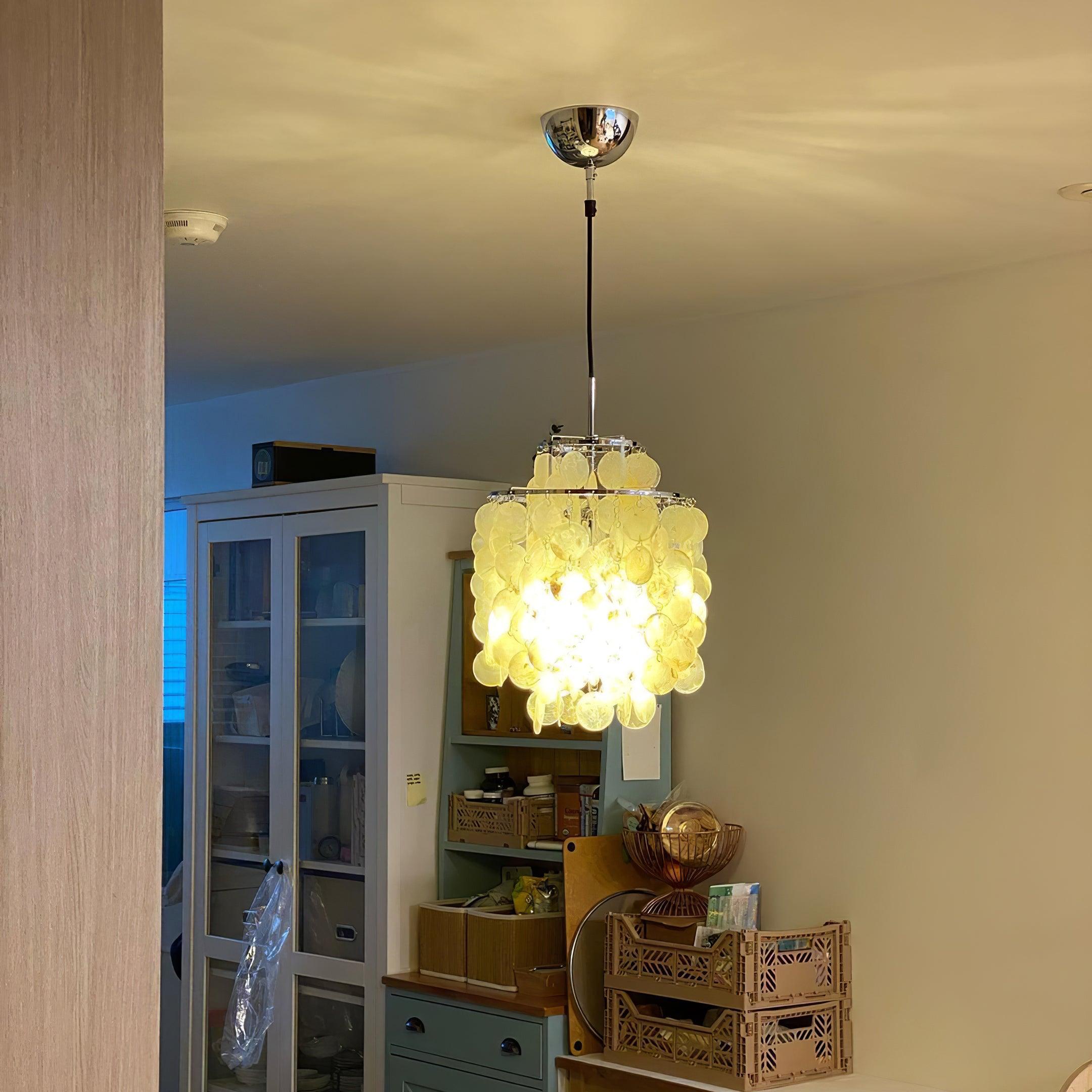 Elios Élégant Lustre en Coquillage Capiz - Neutralighting