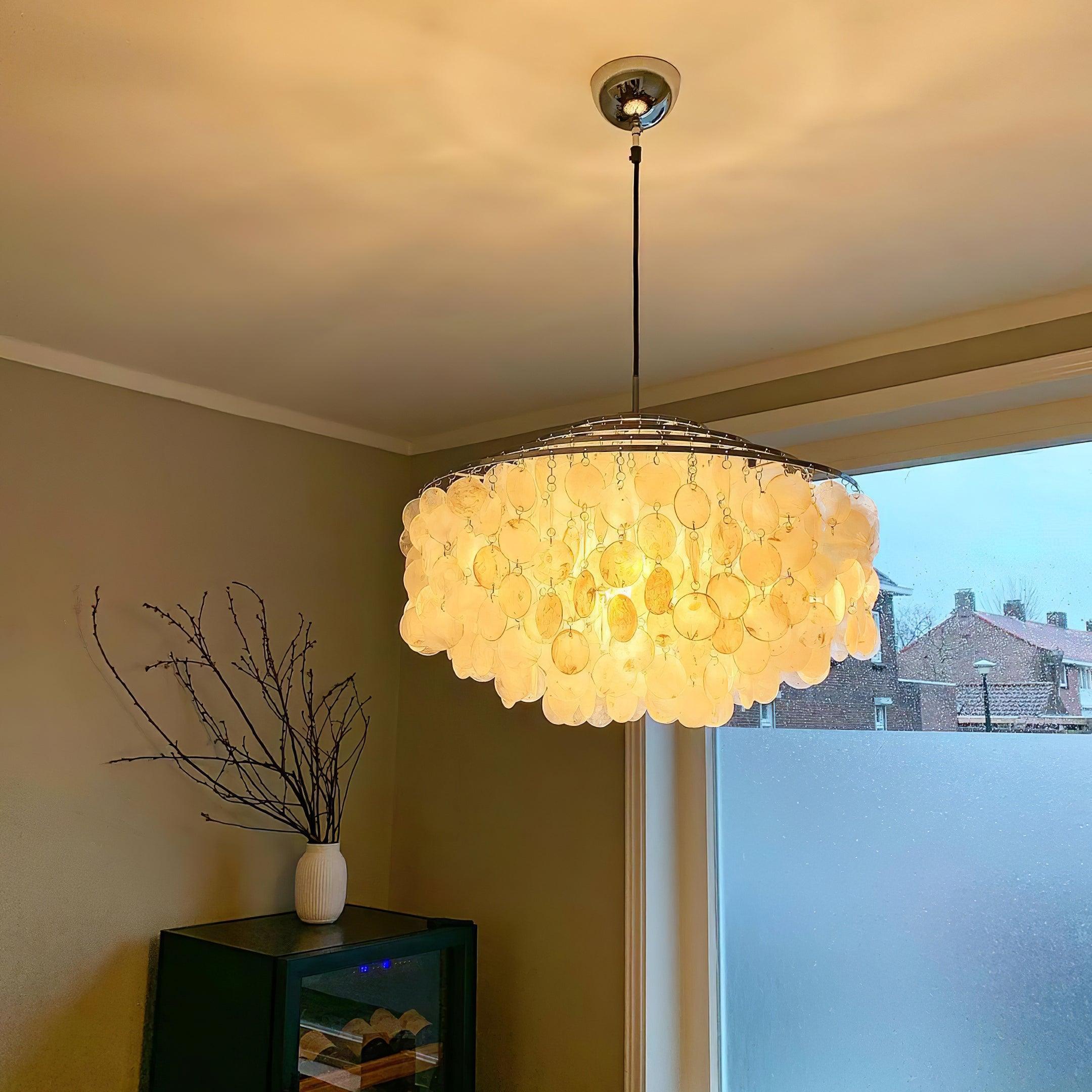 Elios Élégant Lustre en Coquillage Capiz - Neutralighting