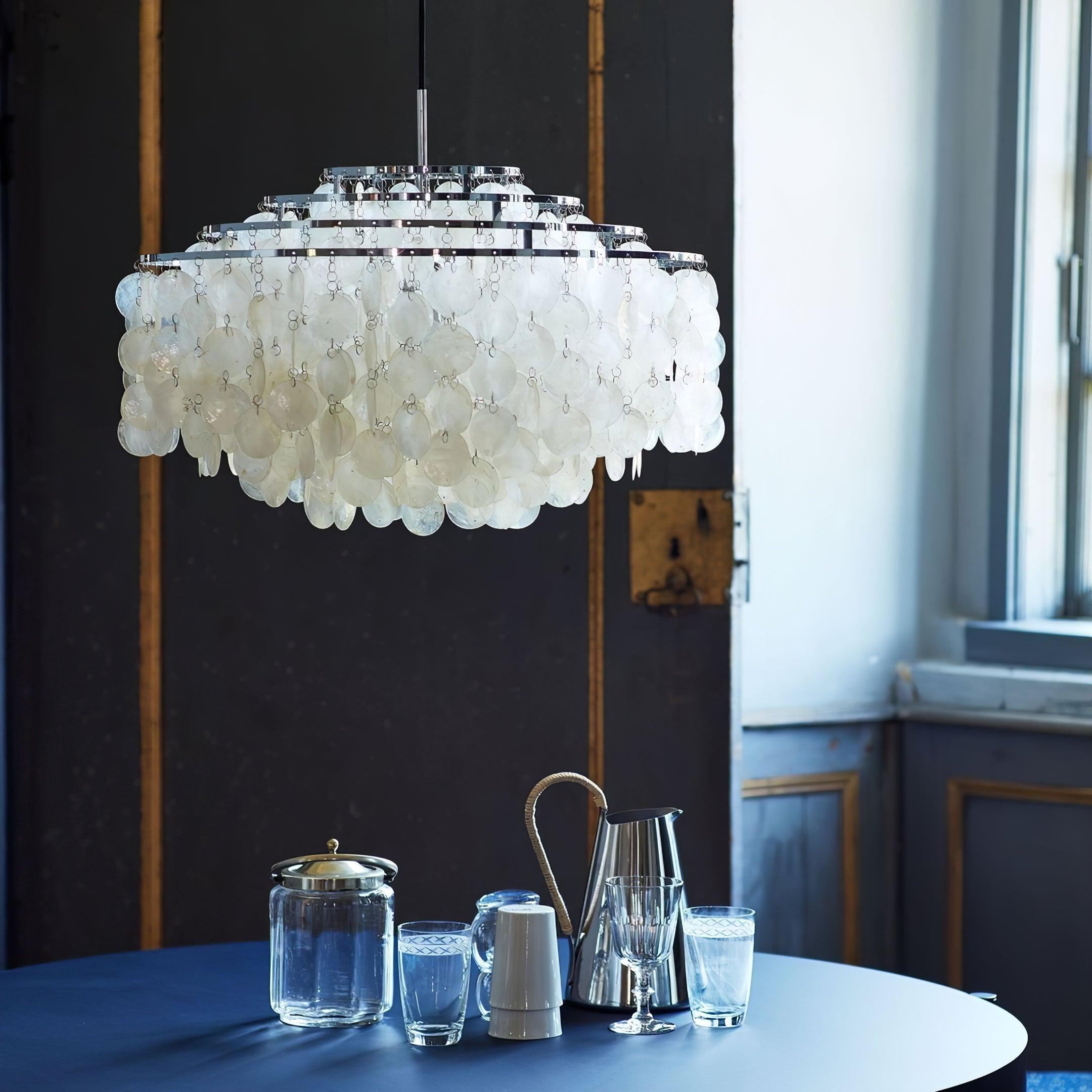 Elios Élégant Lustre en Coquillage Capiz - Neutralighting