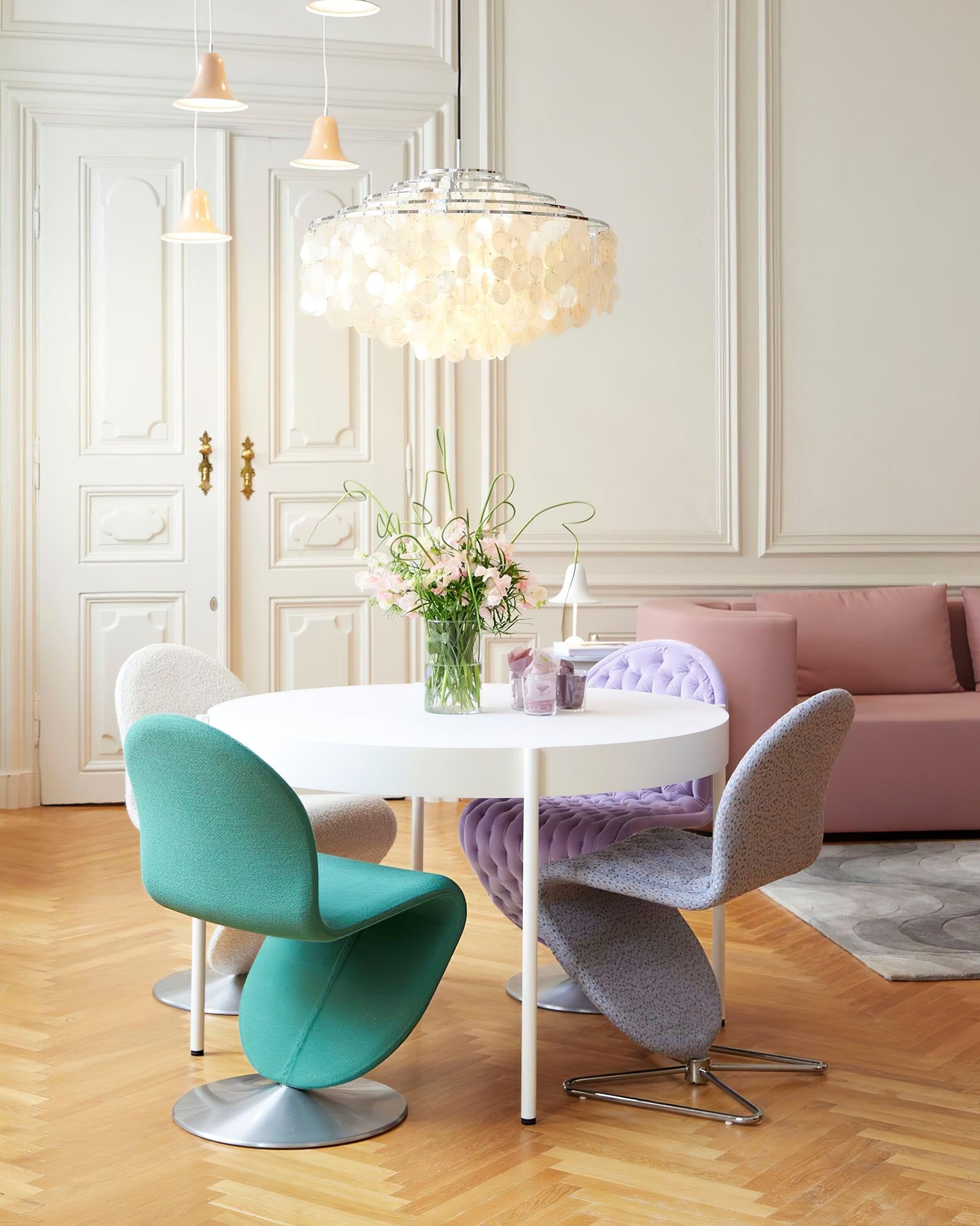 Elios Élégant Lustre en Coquillage Capiz - Neutralighting