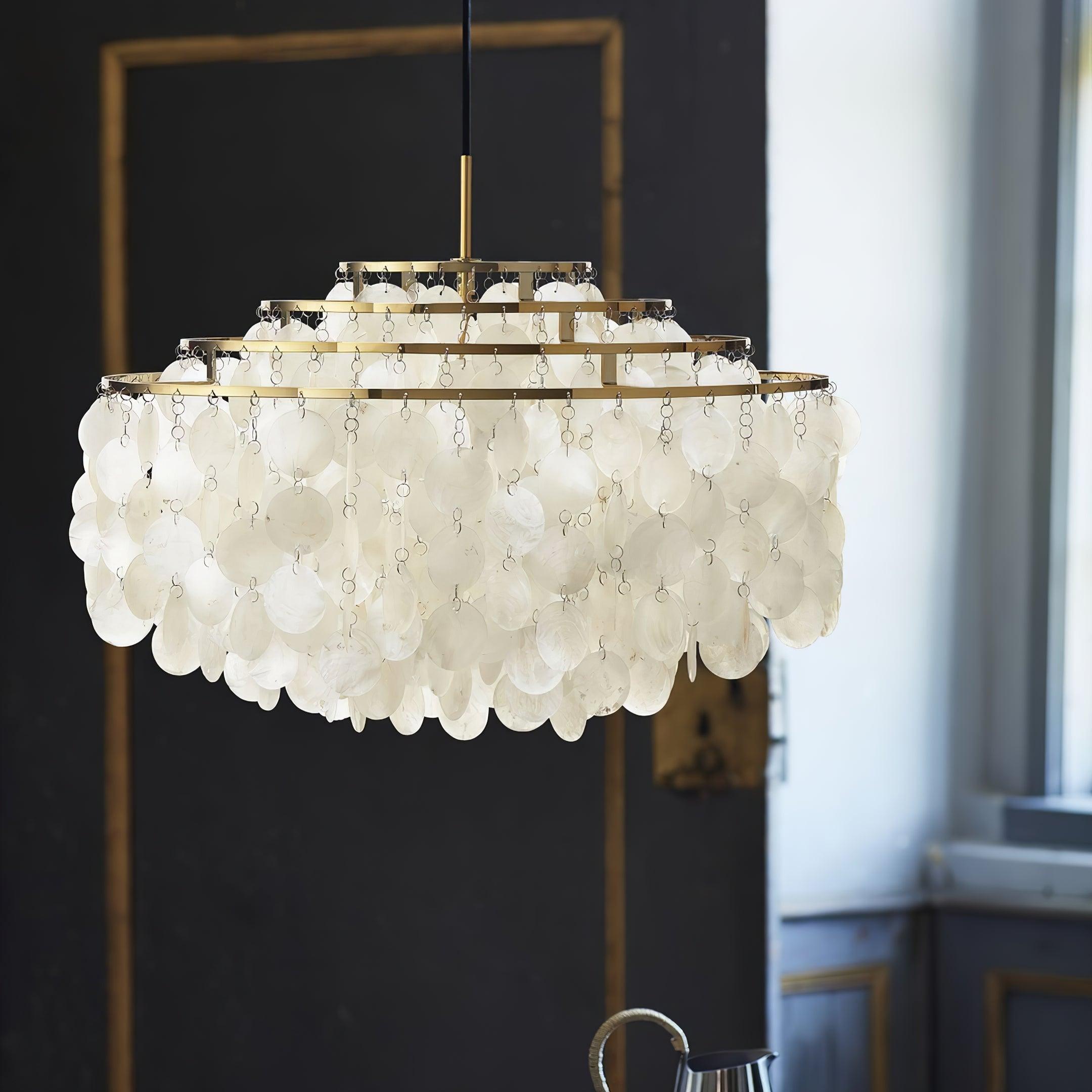 Elios Élégant Lustre en Coquillage Capiz - Neutralighting