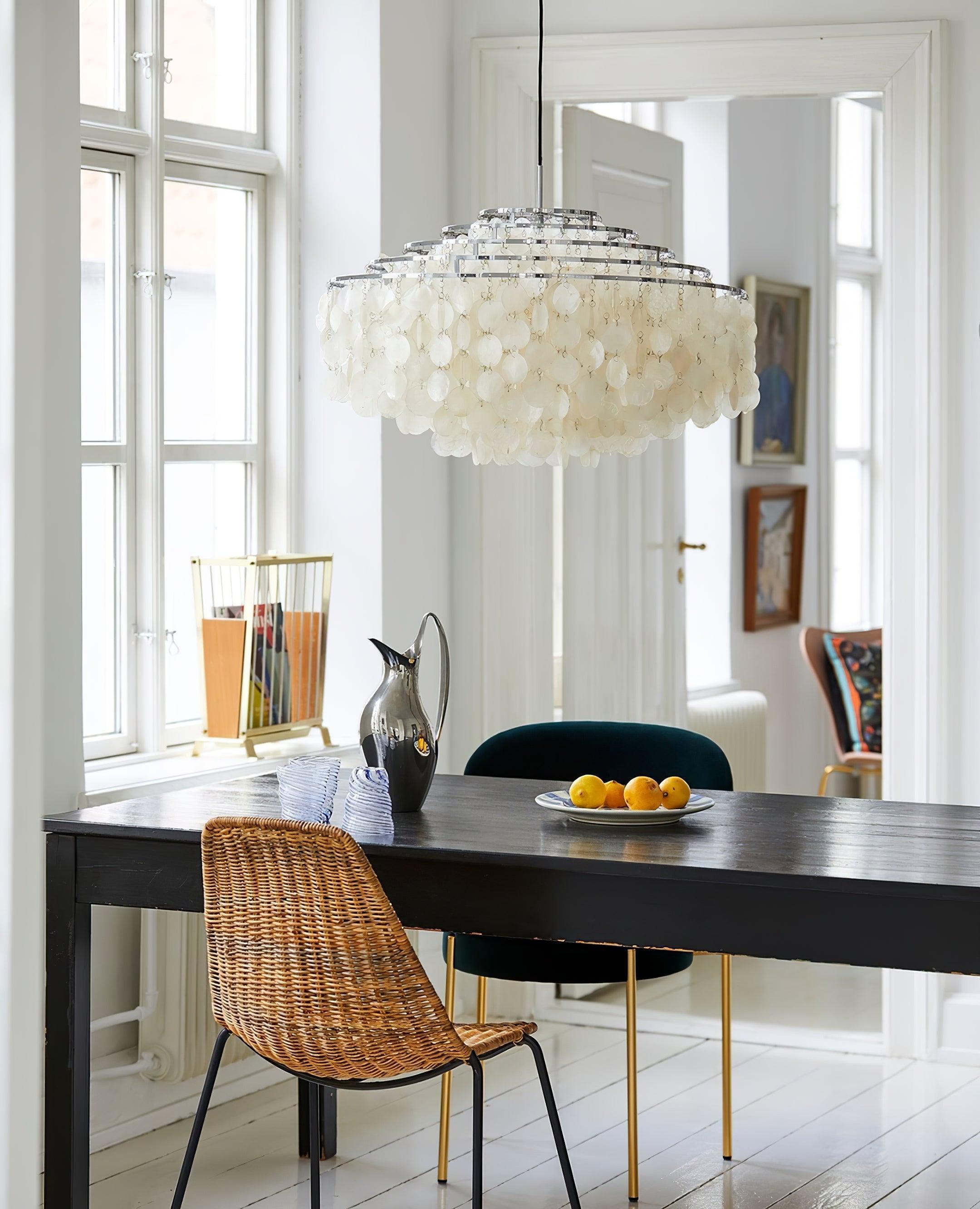 Elios Élégant Lustre en Coquillage Capiz - Neutralighting