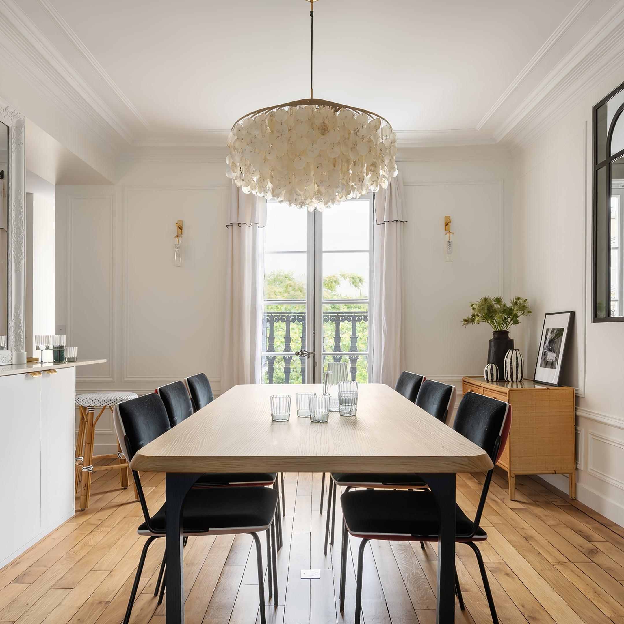 Elios Élégant Lustre en Coquillage Capiz - Neutralighting