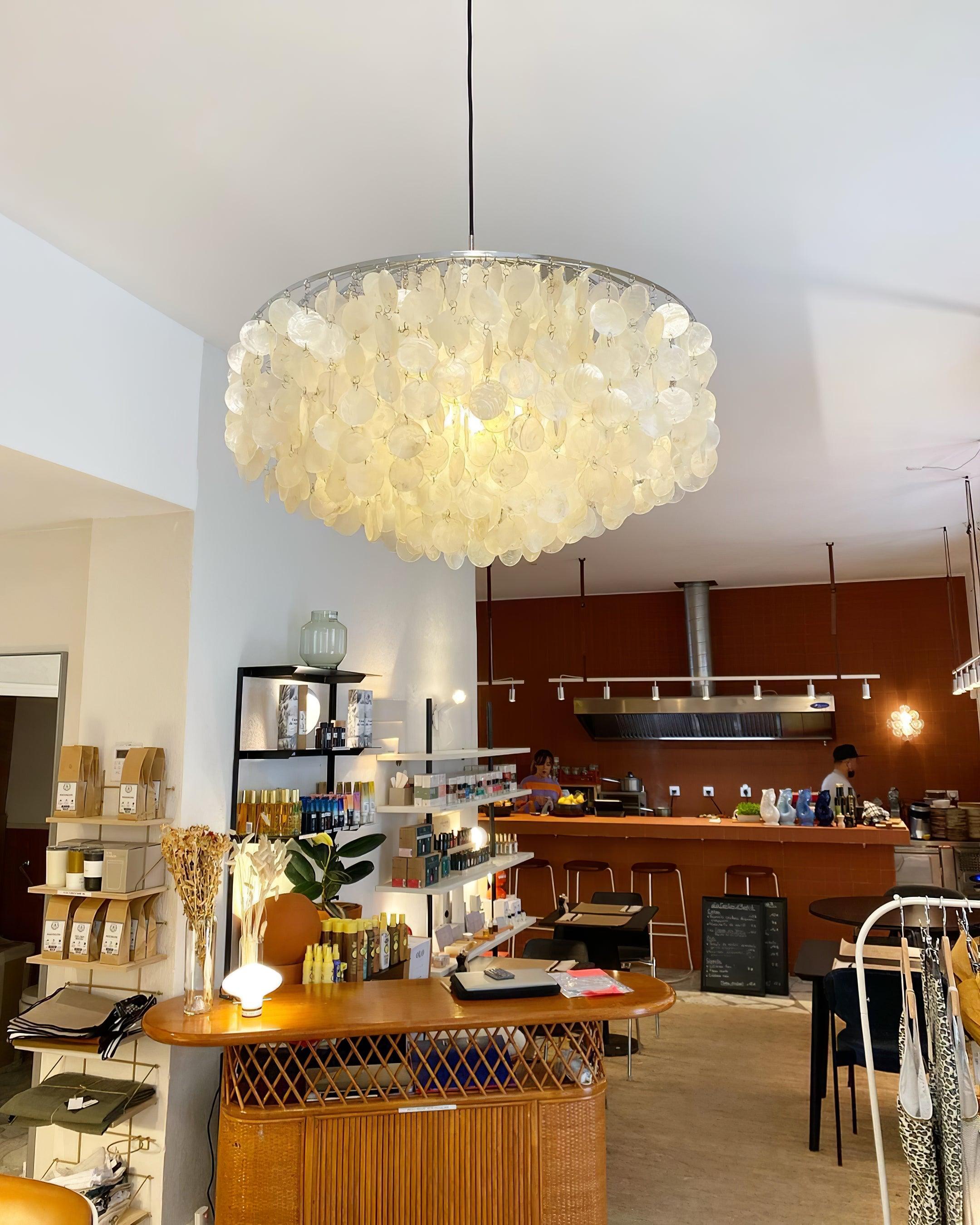 Elios Élégant Lustre en Coquillage Capiz - Neutralighting