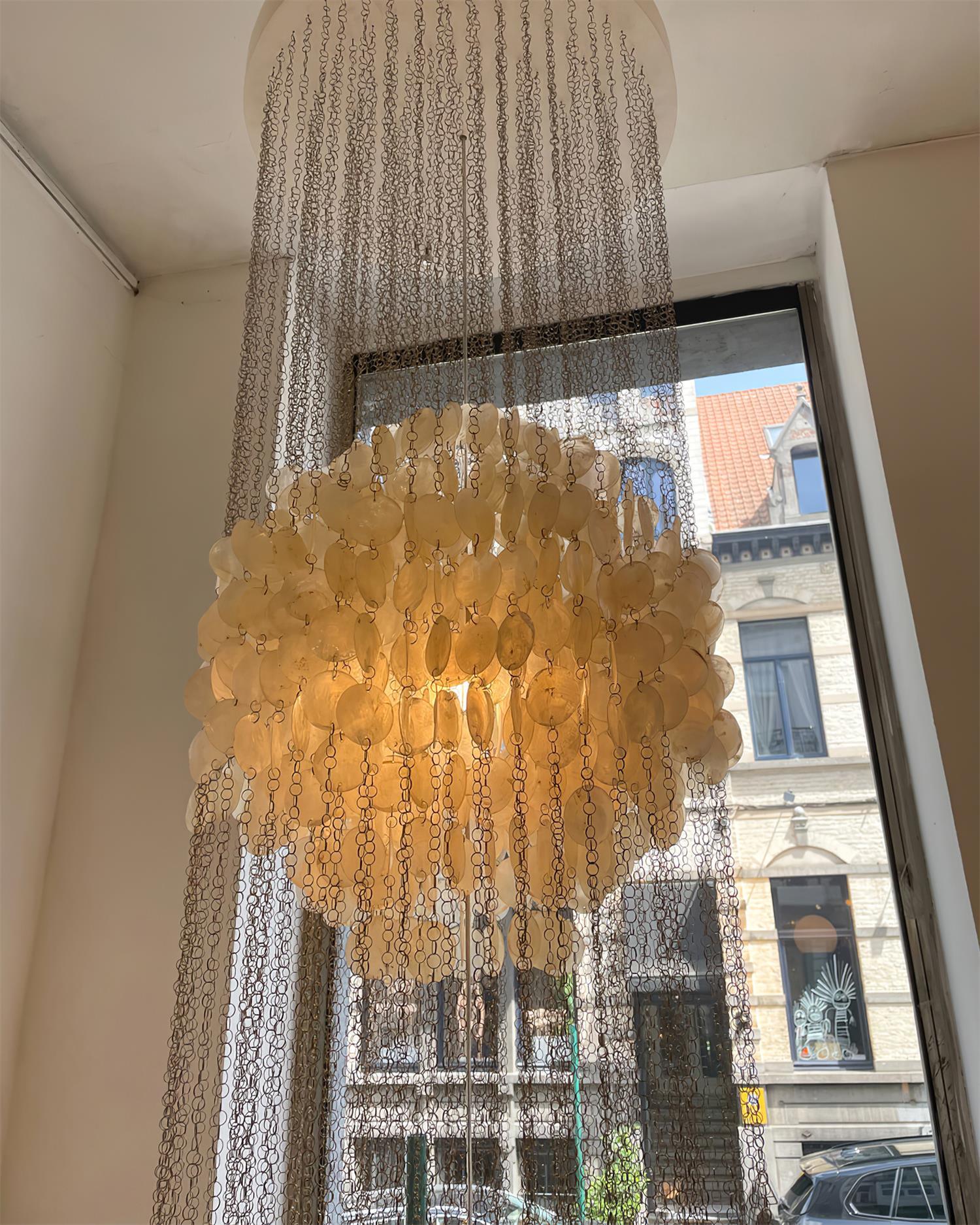 Idoris Postmodern Luxury Waterfall Metal Chandelier - Lamp Copper