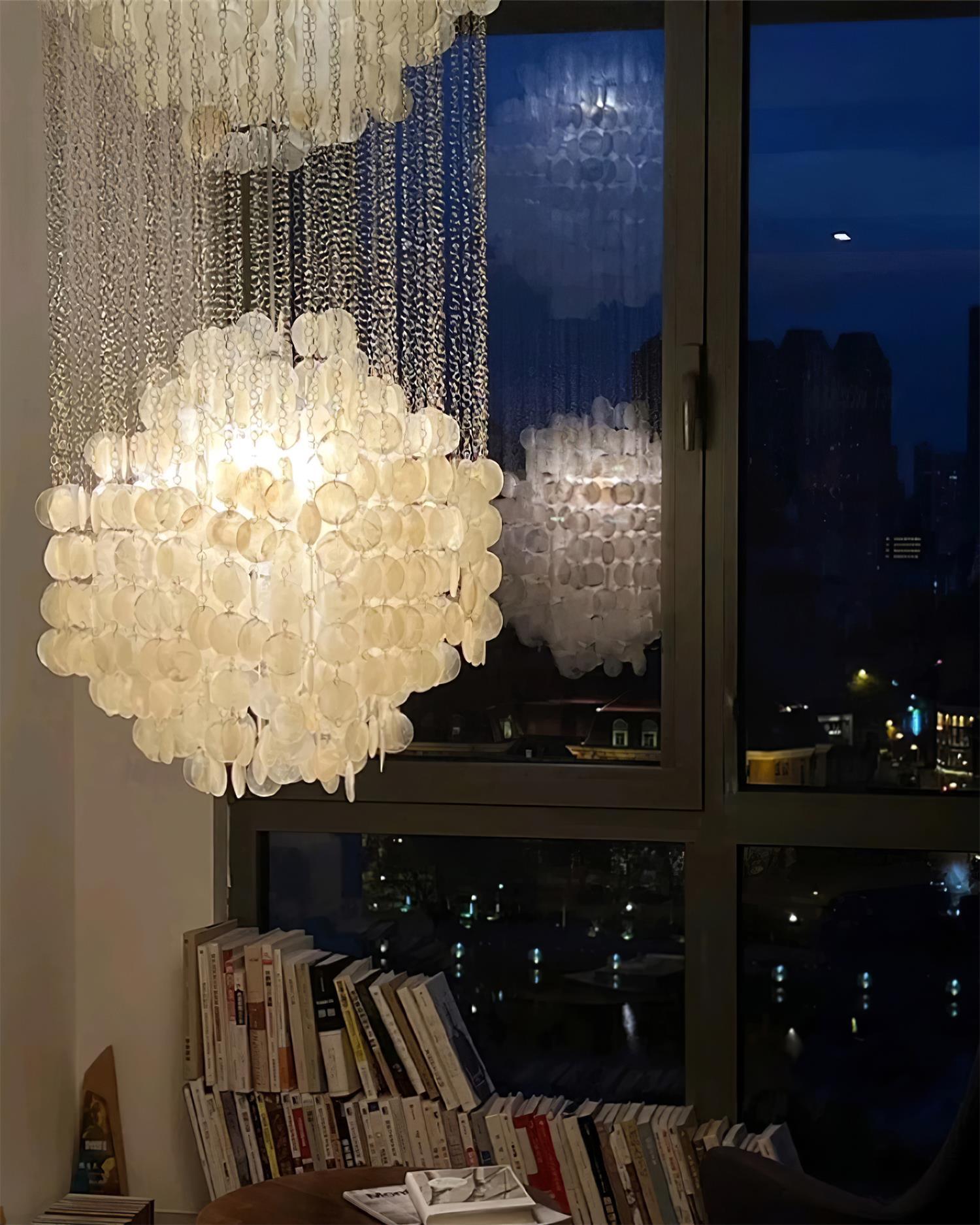 Idoris Postmodern Luxury Waterfall Metal Chandelier - Lamp Copper