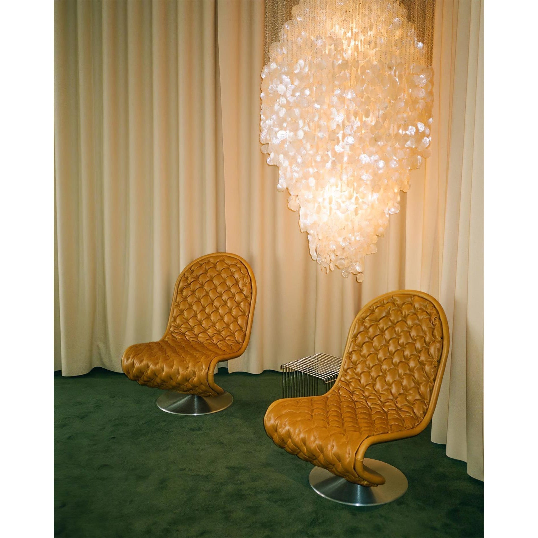 Idoris Postmodern Luxury Waterfall Metal Chandelier - Lamp Copper