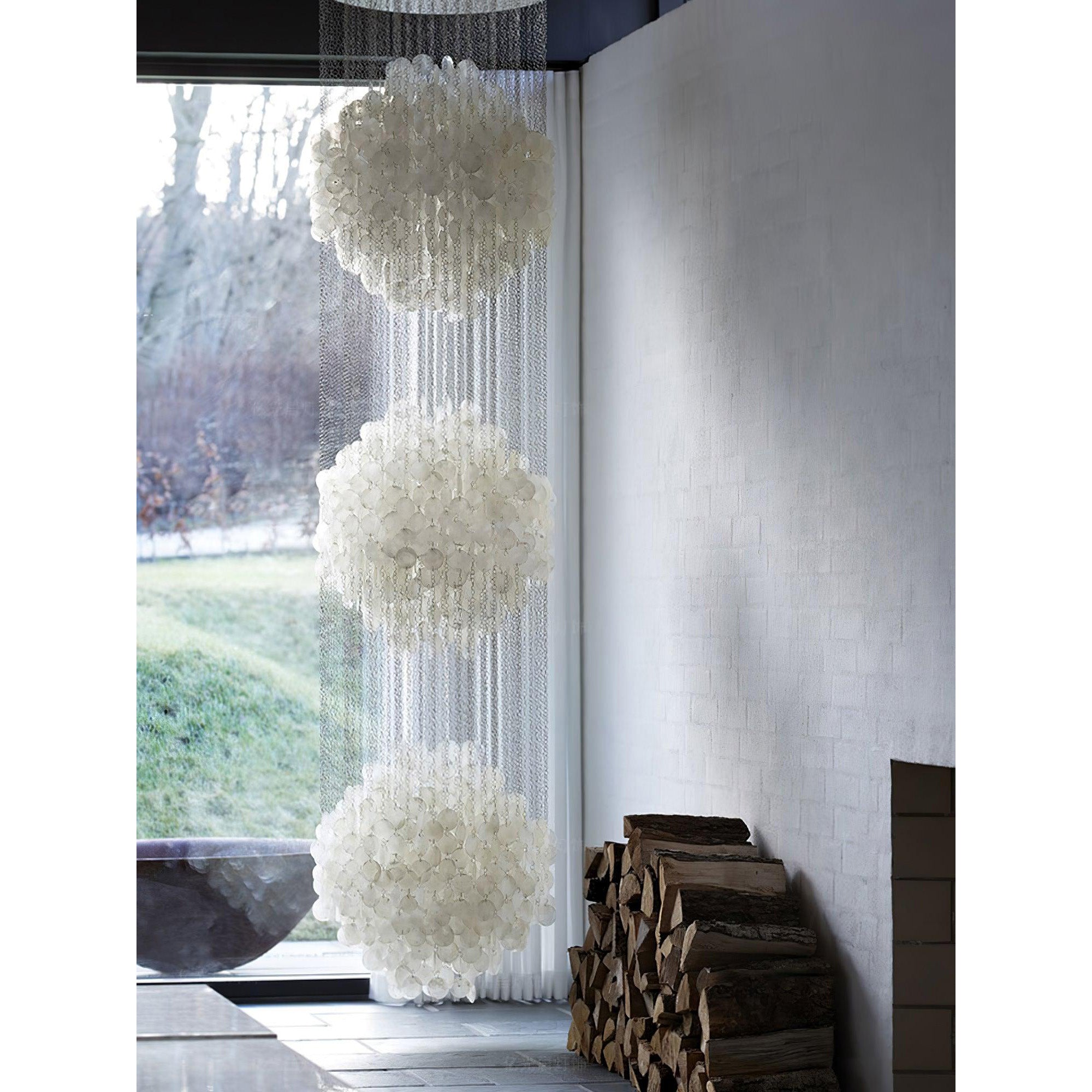 Idoris Postmodern Luxury Waterfall Metal Chandelier - Lamp Copper