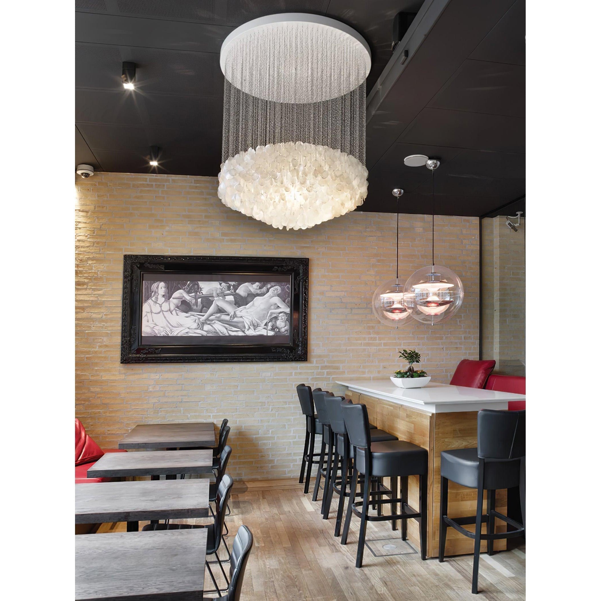 Idoris Postmodern Luxury Waterfall Metal Chandelier - Lamp Copper