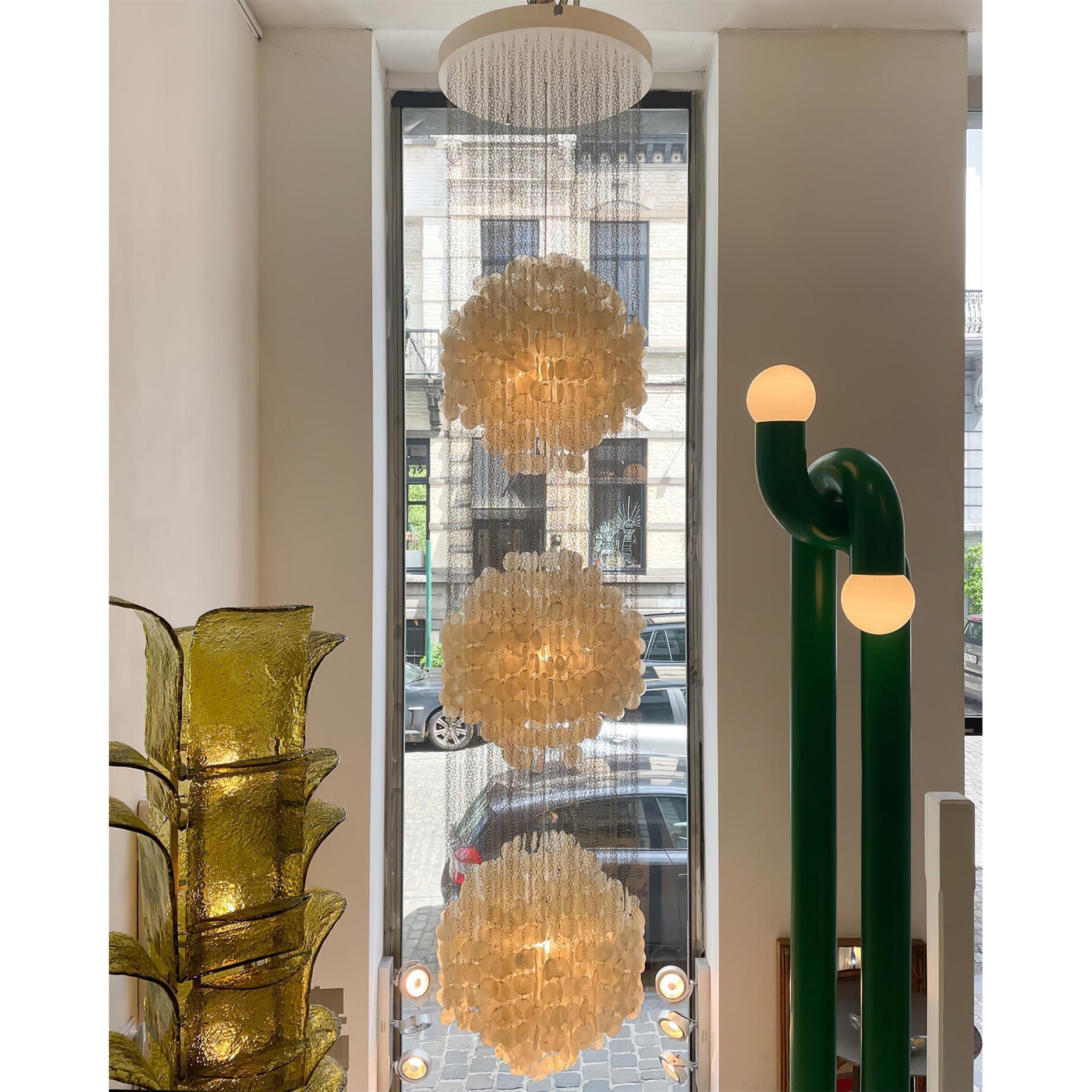 Idoris Postmodern Luxury Waterfall Metal Chandelier - Lamp Copper