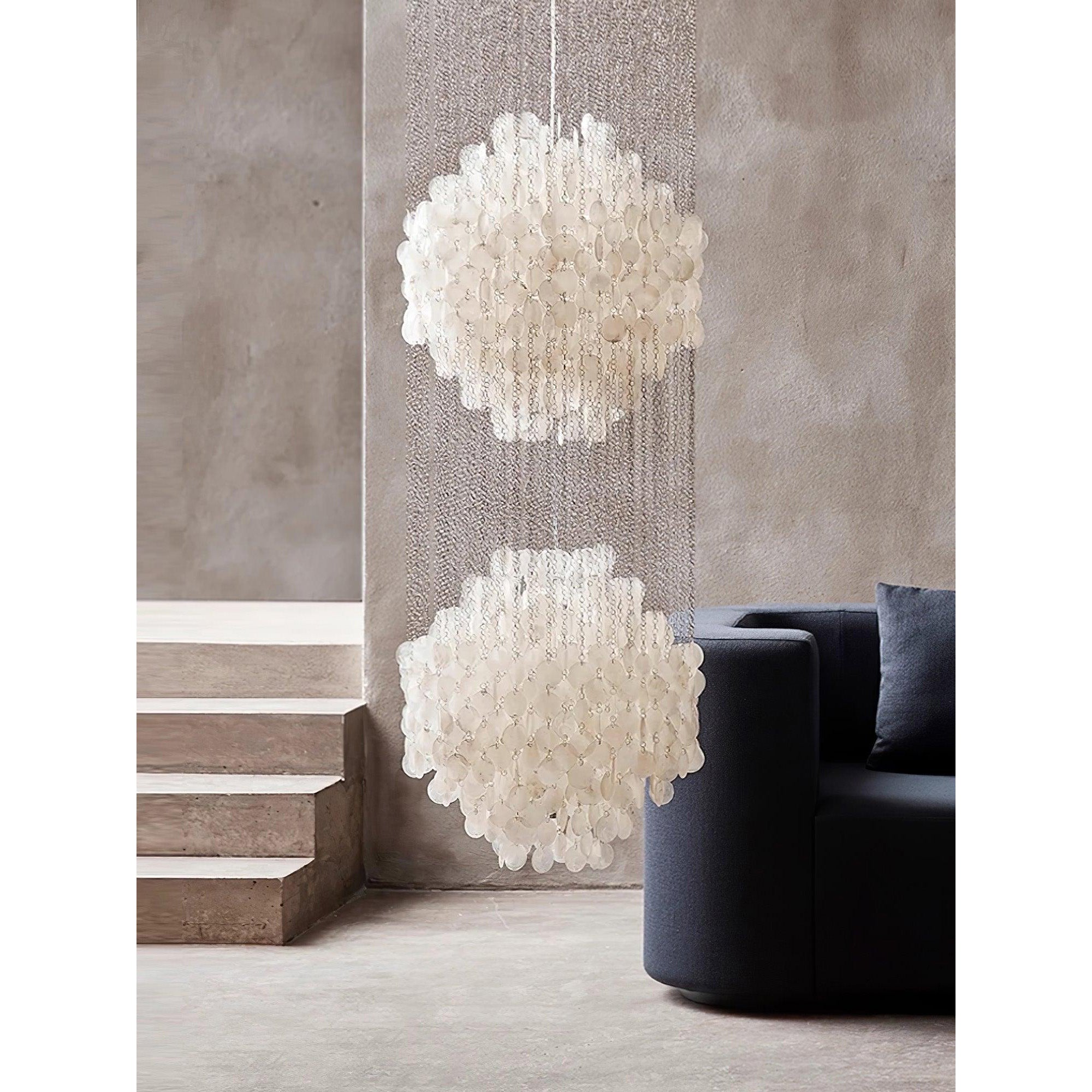 Idoris Postmodern Luxury Waterfall Metal Chandelier - Lamp Copper