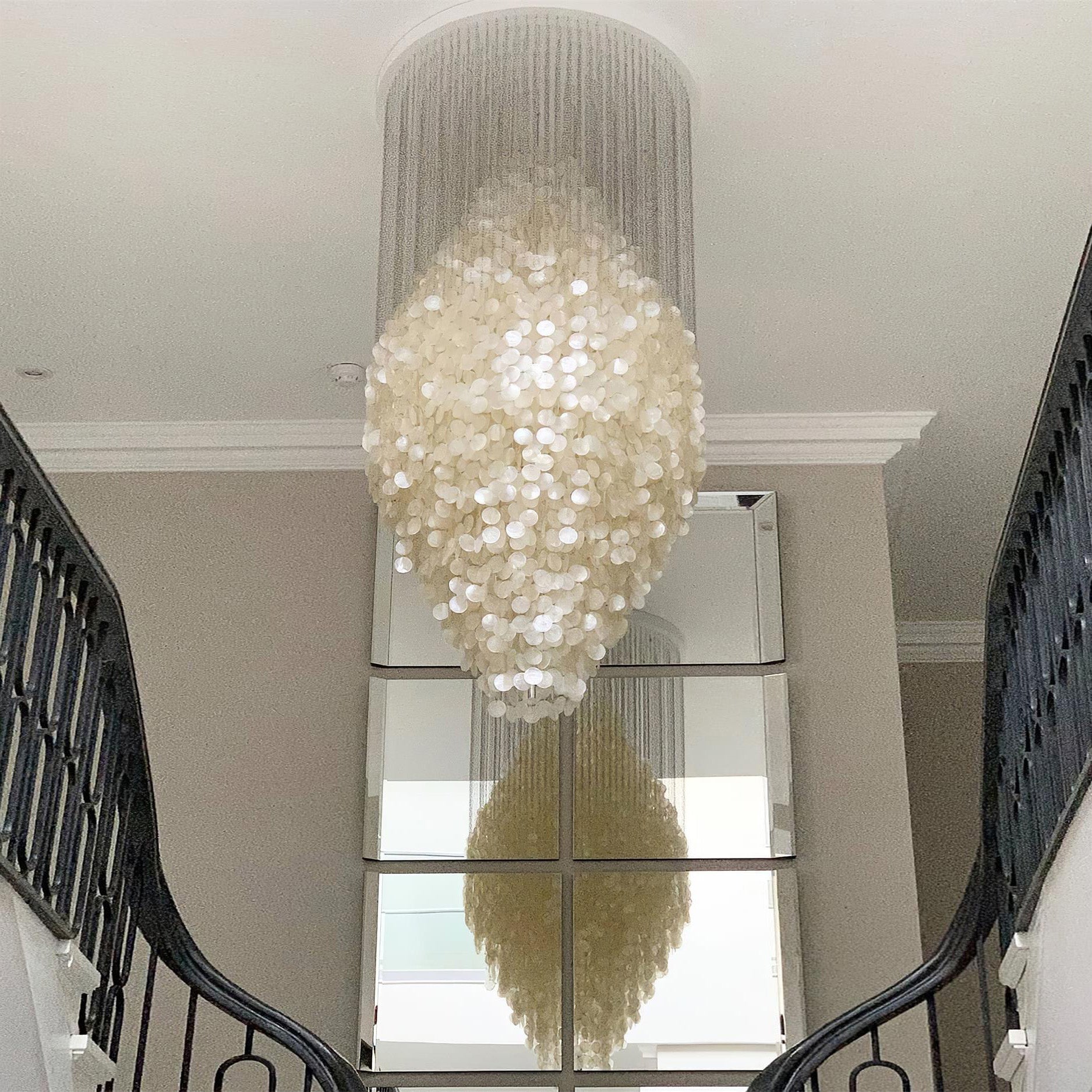 Idoris Postmodern Luxury Waterfall Metal Chandelier - Lamp Copper