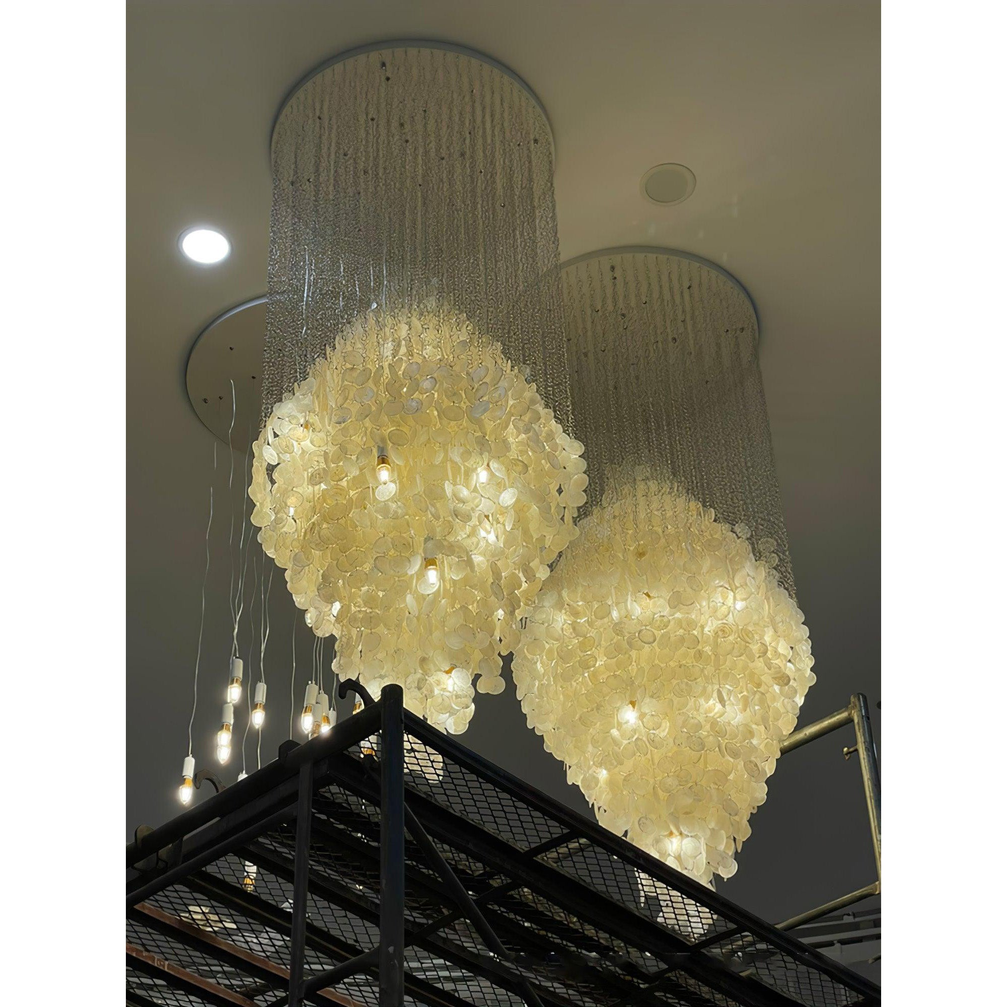 Idoris Postmodern Luxury Waterfall Metal Chandelier - Lamp Copper