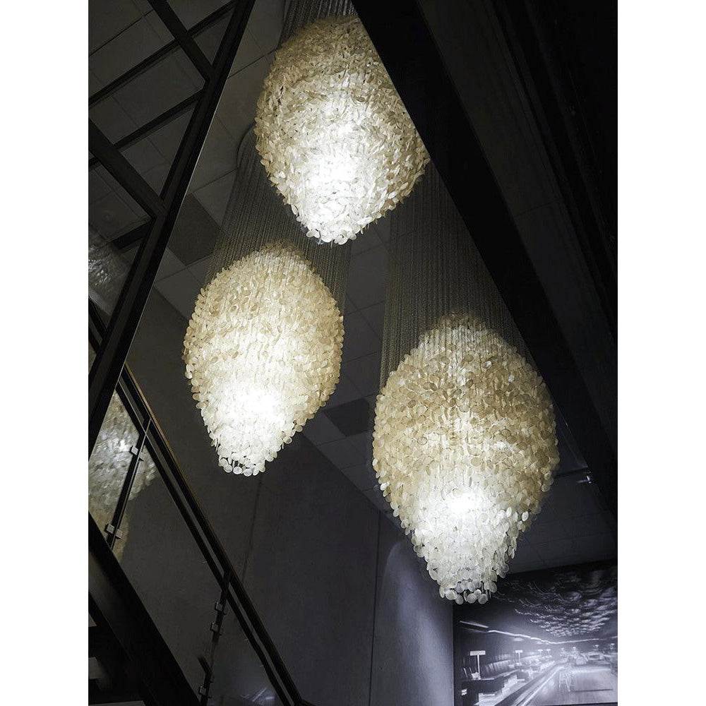 Idoris Postmodern Luxury Waterfall Metal Chandelier - Lamp Copper