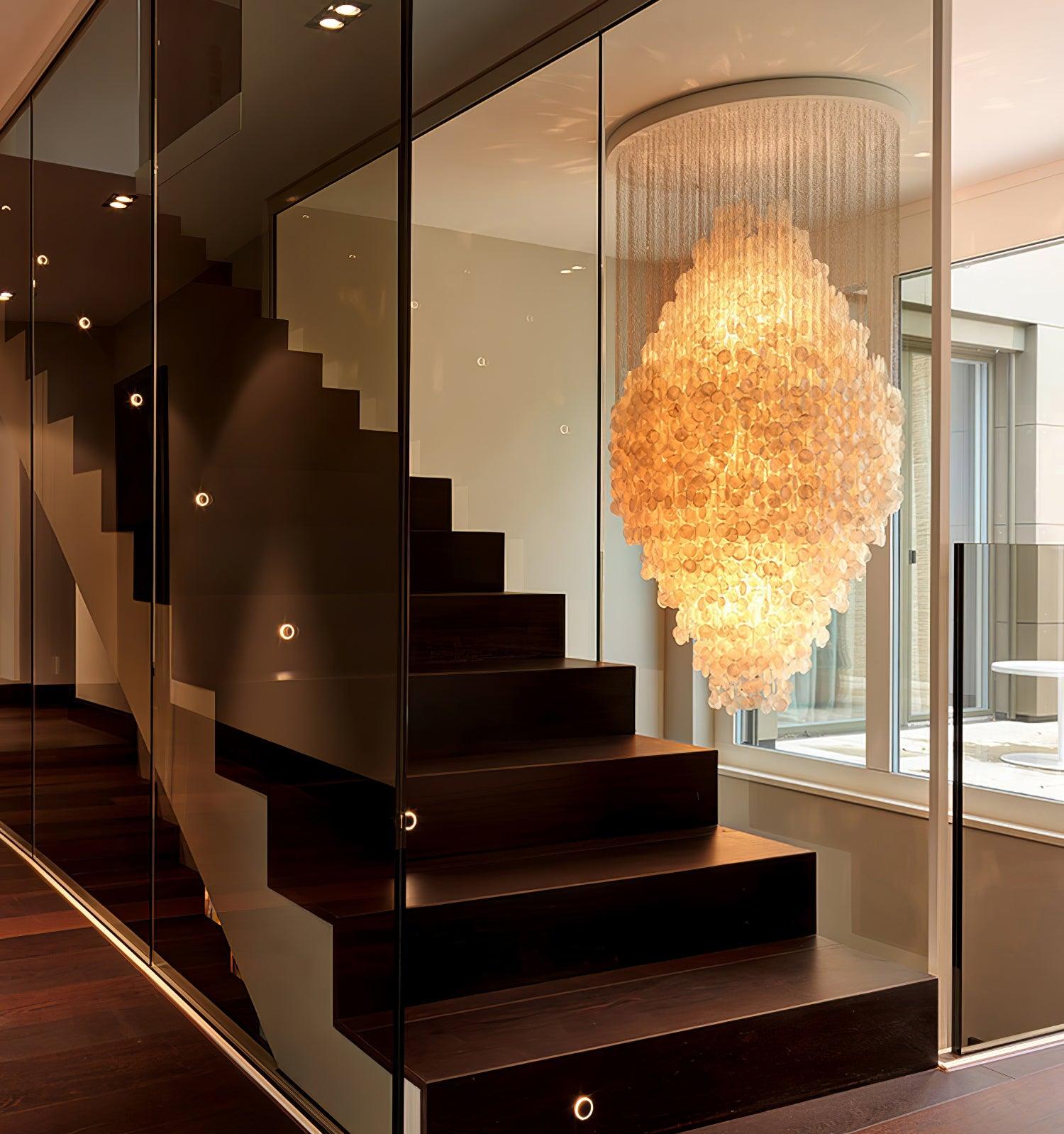 Idoris Postmodern Luxury Waterfall Metal Chandelier - Lamp Copper