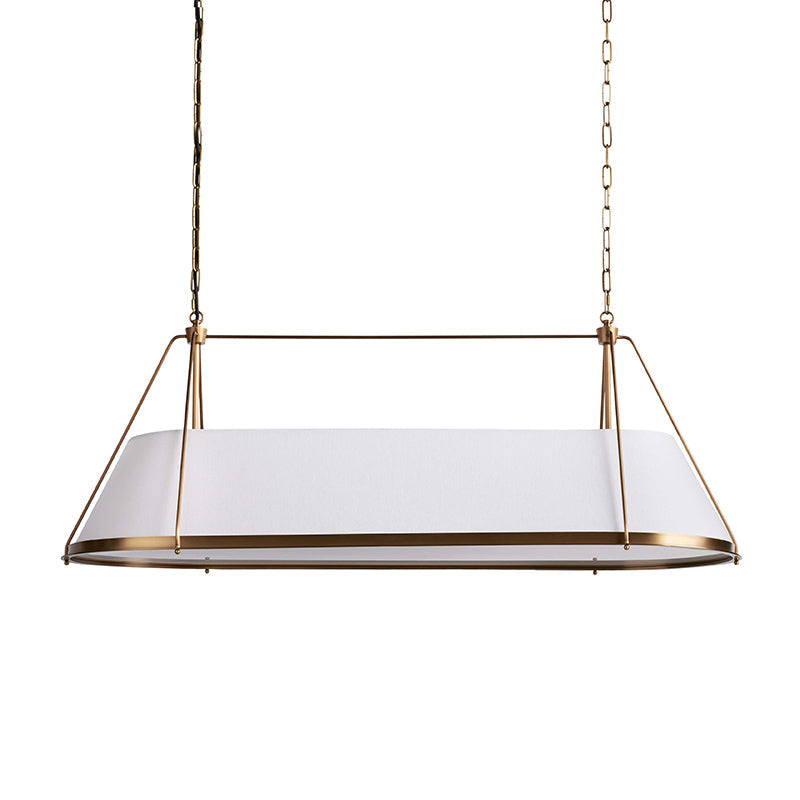Lysilara Vintage Industrial Linear Fabric Chandelier - Lamp Copper