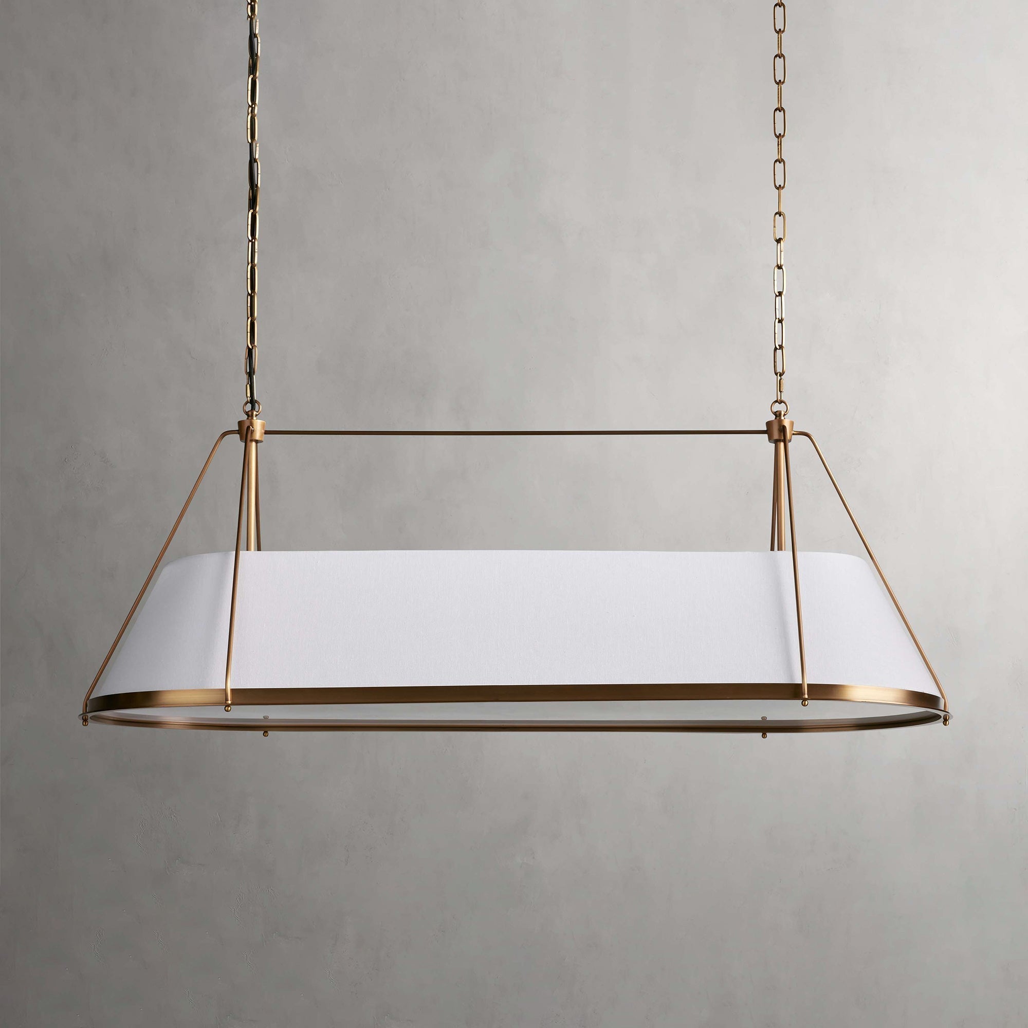 Lysilara Vintage Industrial Linear Fabric Chandelier - Lamp Copper