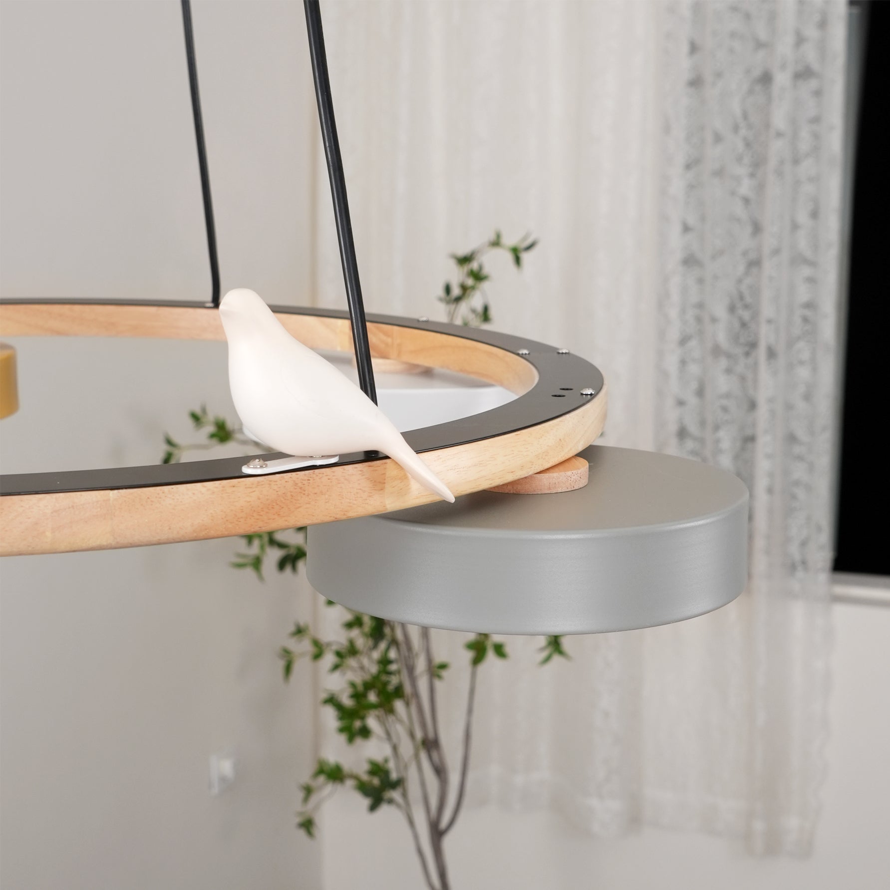 Cliff Lustre Rond avec Oiseau - Neutralighting