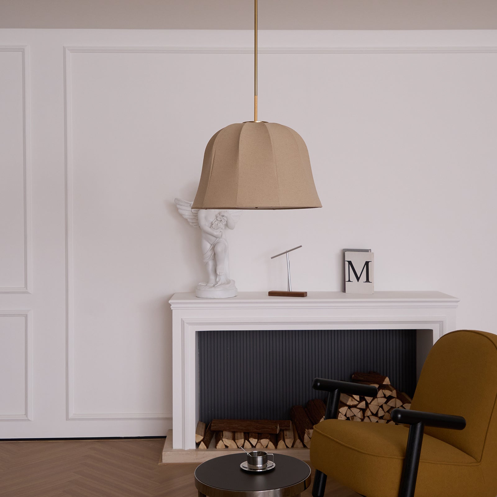 Tala Suspension Cloche en Tissu à Rayures - Neutralighting