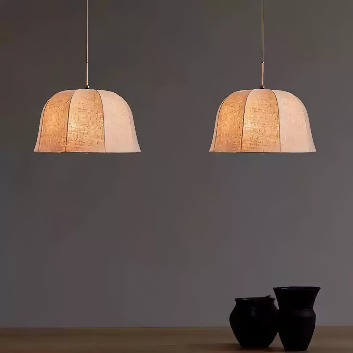 Tala Suspension Cloche en Tissu à Rayures - Neutralighting