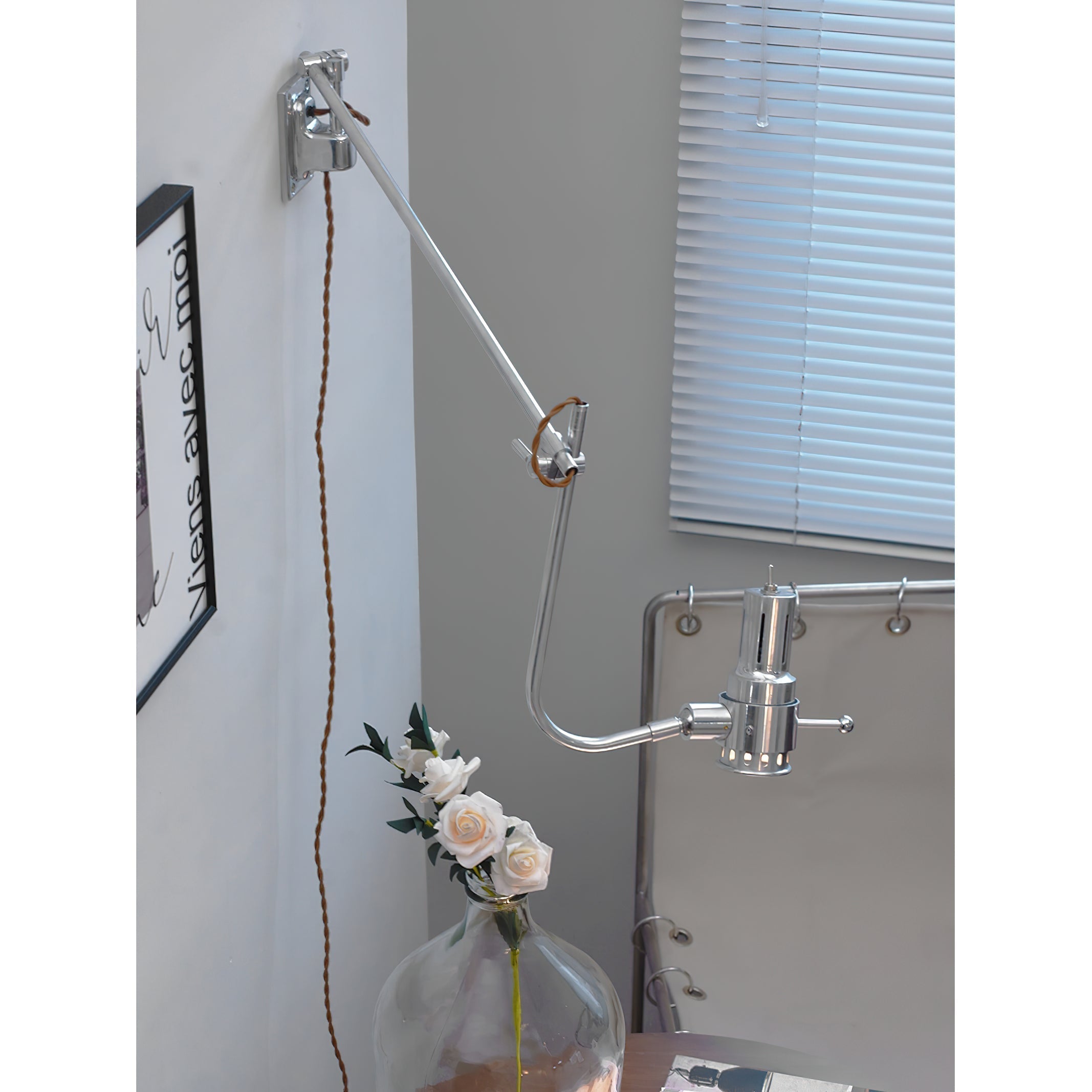 Ersolis Vintage Industrial Swing Arm Metal Sconce Wall Lamp - Lamp Copper