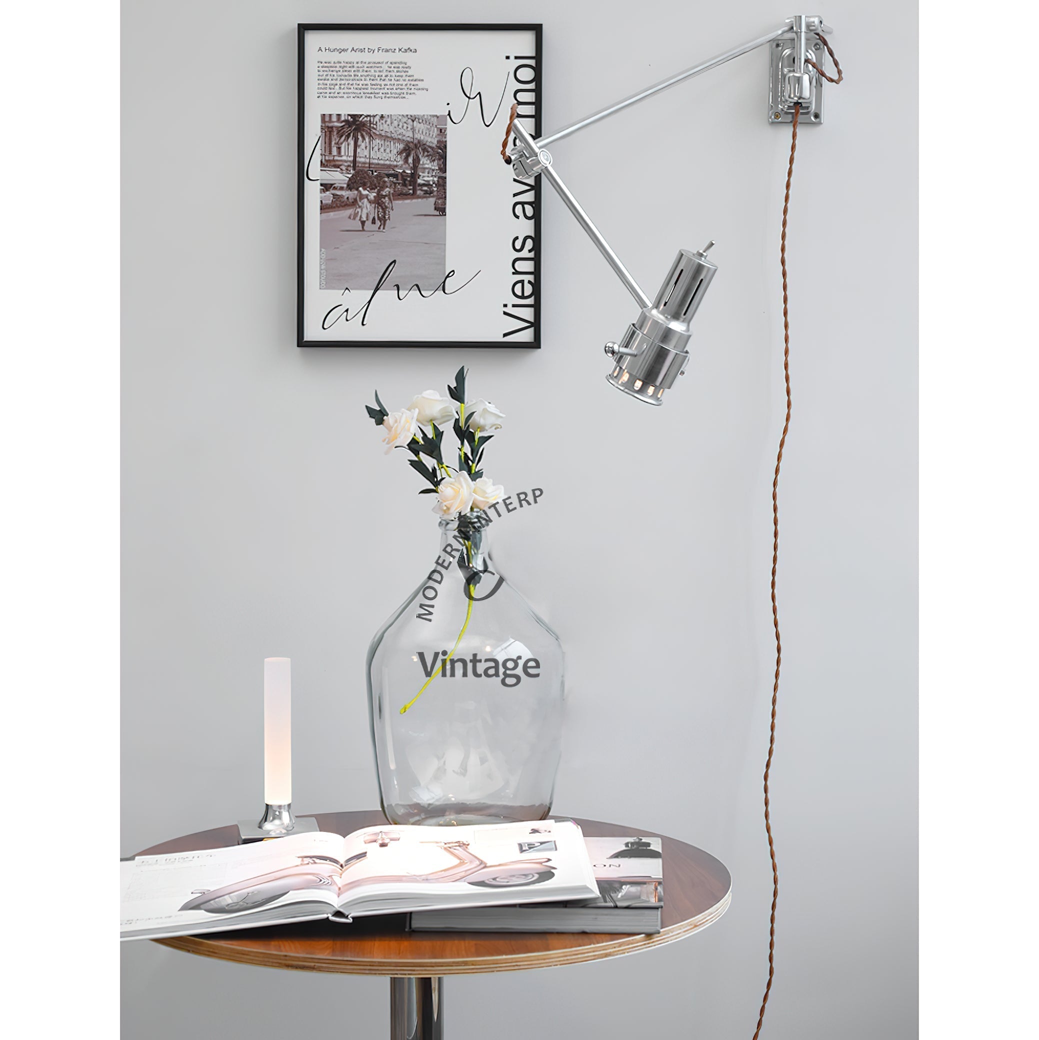 Ersolis Vintage Industrial Swing Arm Metal Sconce Wall Lamp - Lamp Copper