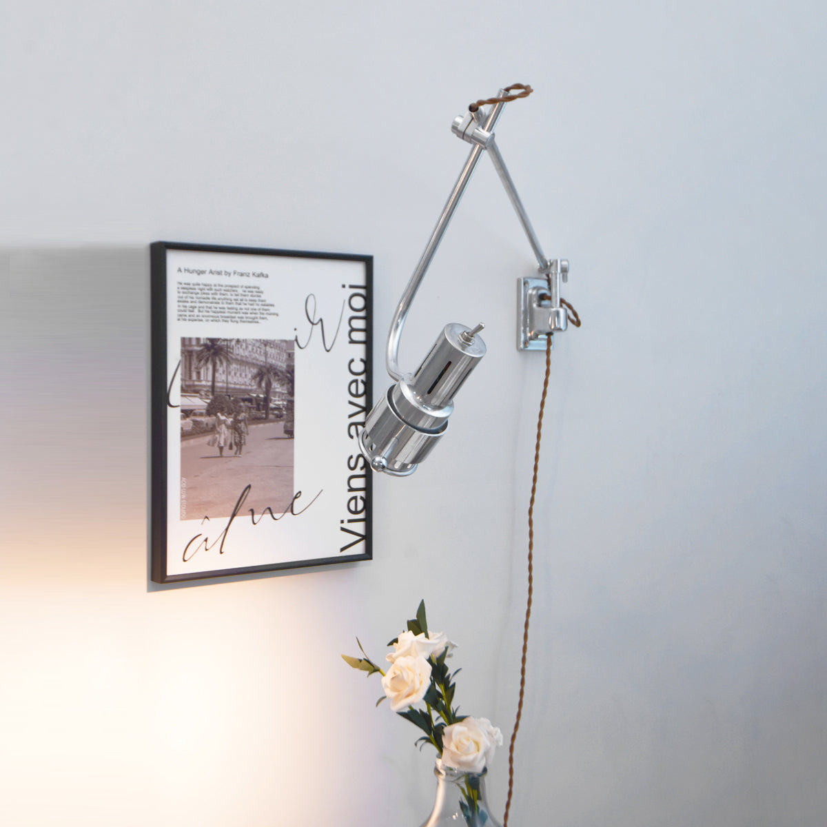 Ersolis Vintage Industrial Swing Arm Metal Sconce Wall Lamp - Lamp Copper