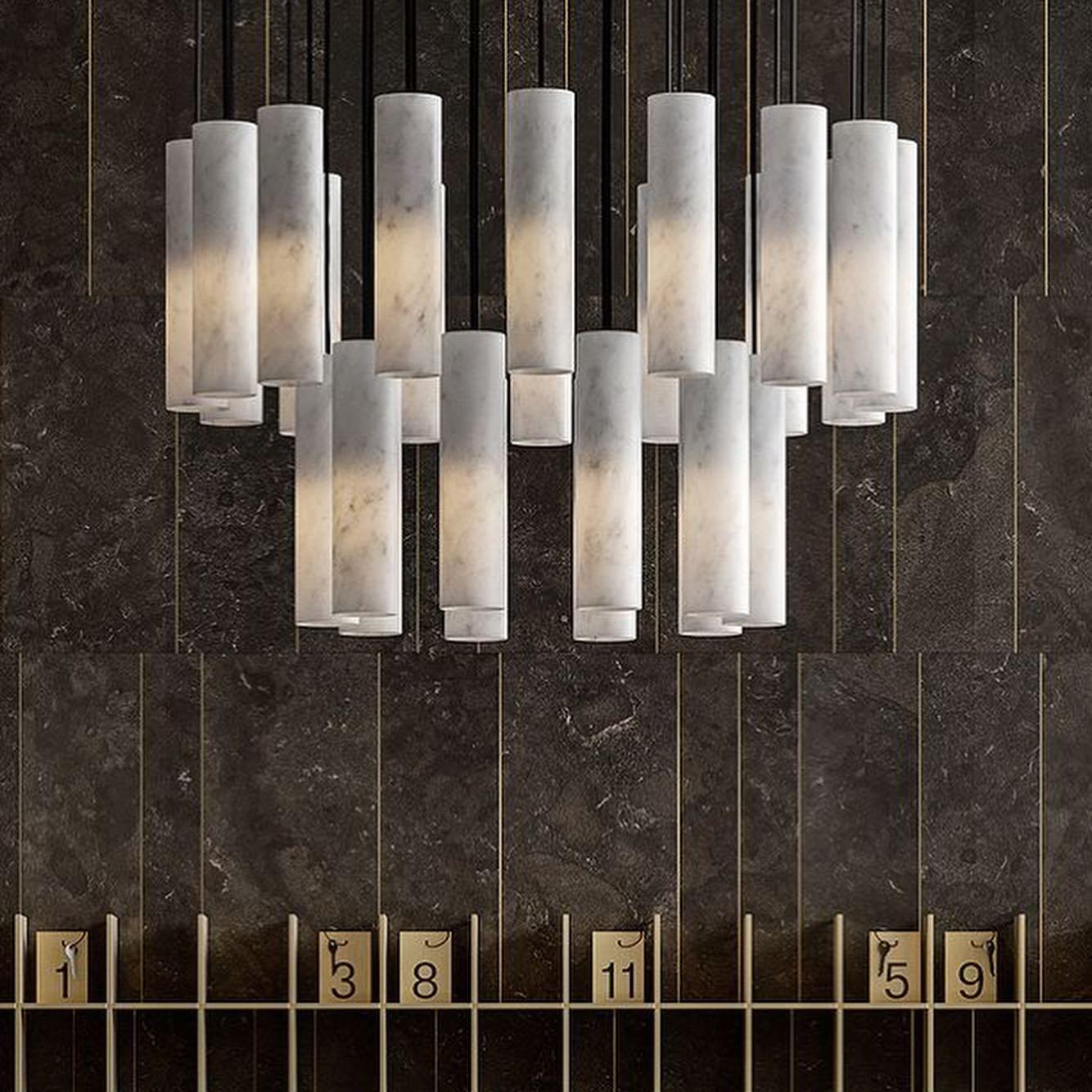 Nyxara Suspension Cluster Albâtre - Neutralighting