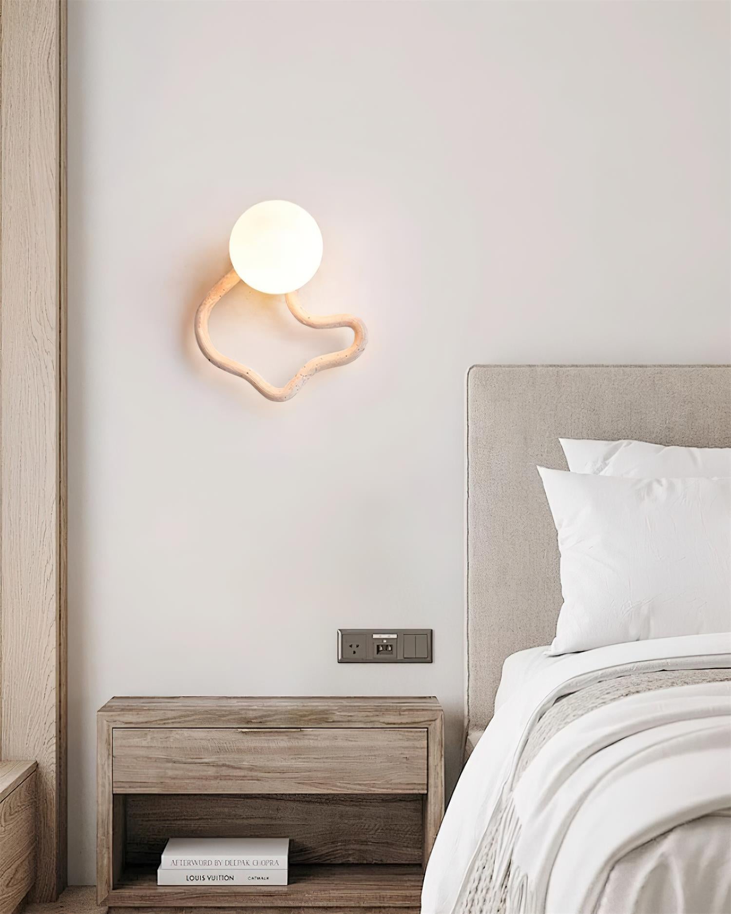 Ritta Applique Murale Mignonne Travertin Forme Ondulée - Neutralighting