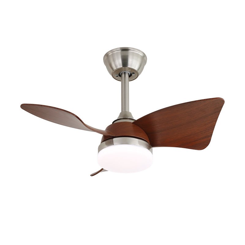 Plafonnier ventilateur Arden minimaliste en bois noir, Modèle E (Dia 80cm)