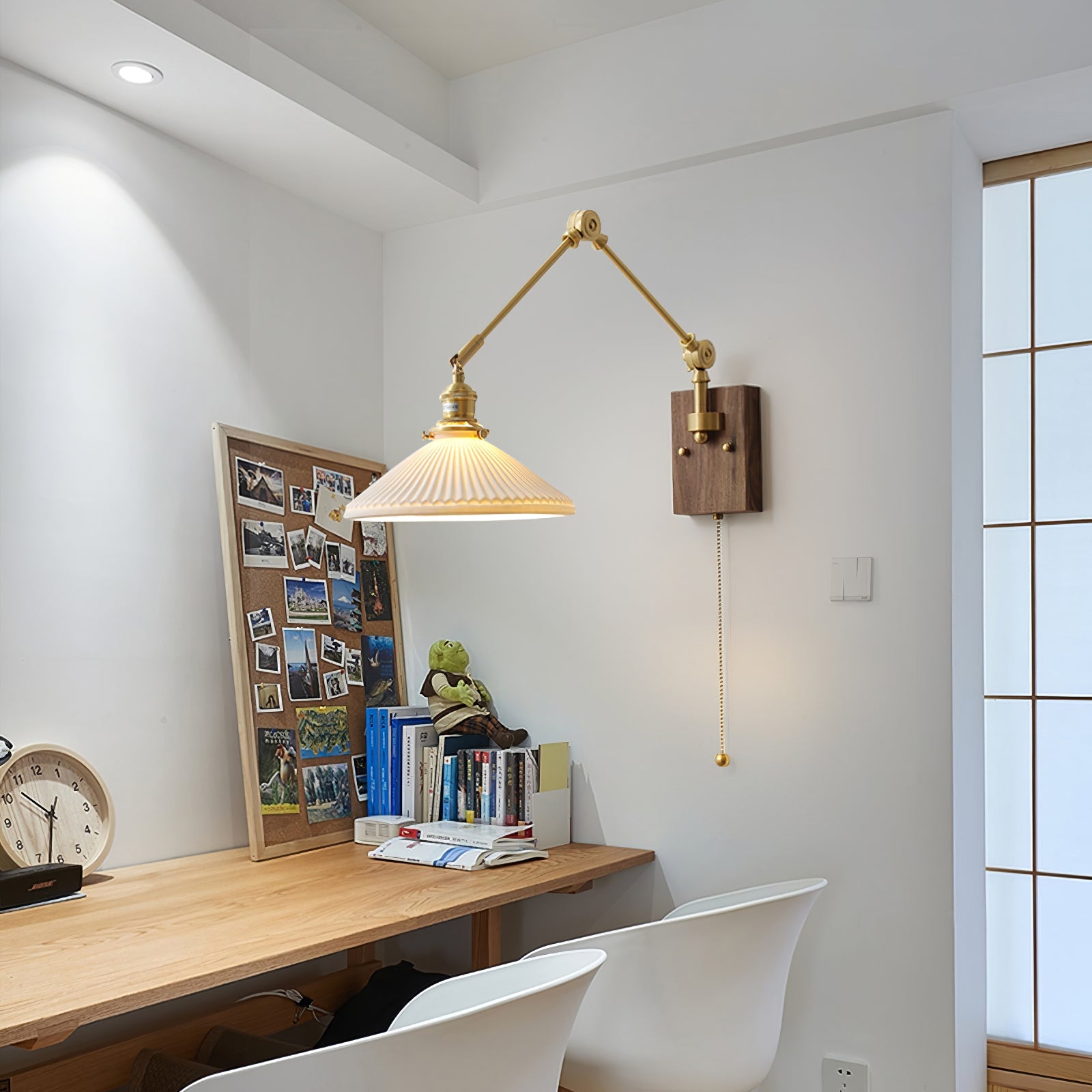Sona Applique Murale Vintage en Noyer - Neutralighting