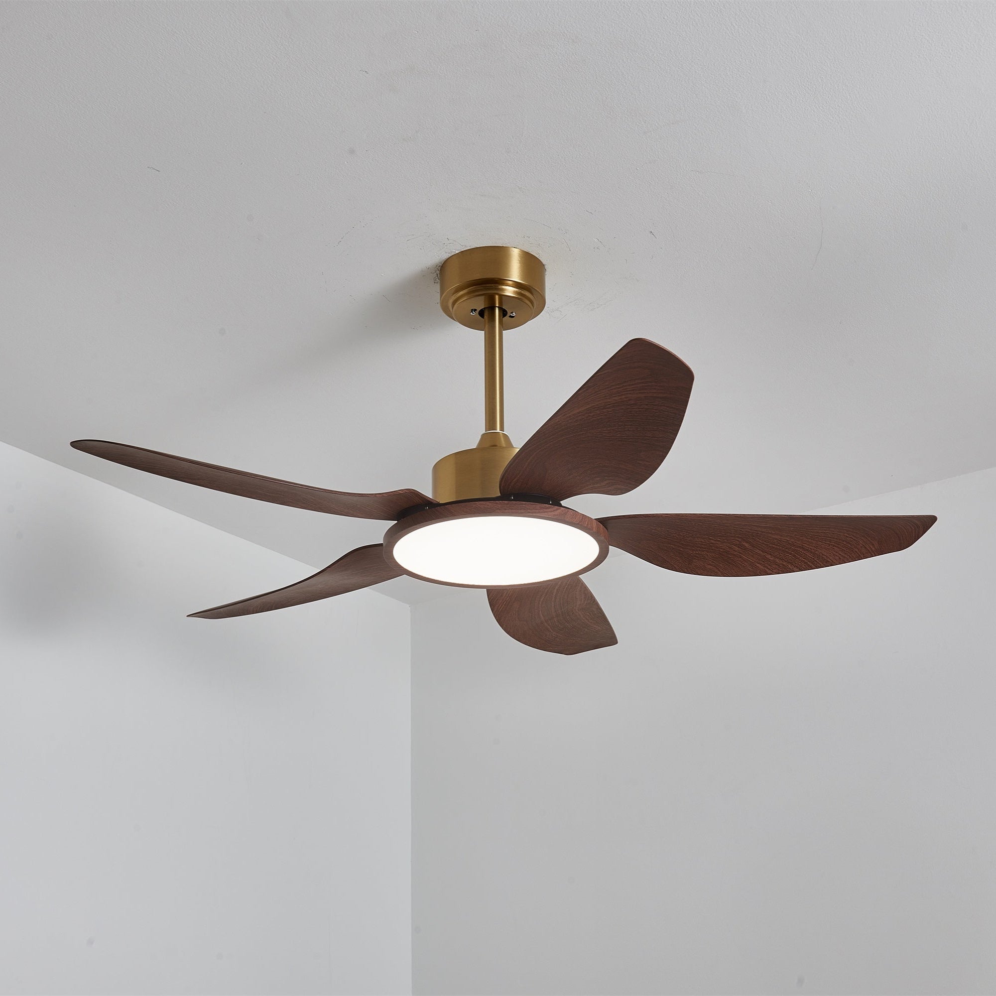 Détail des pales en ABS du plafonnier ventilateur Aurelia
