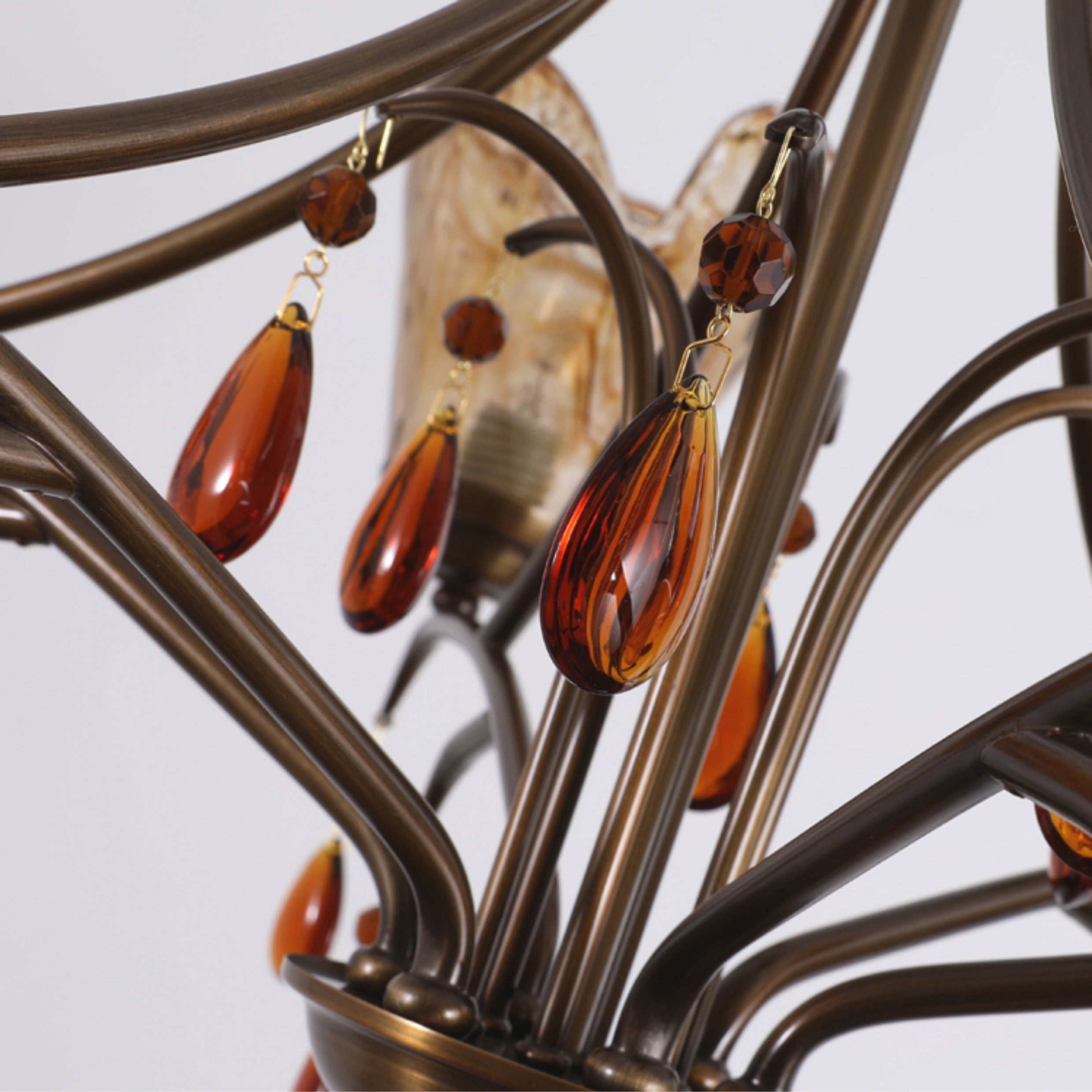 Nyshaiel Postmodern Luxury Crystal Chandelier - Lamp Copper
