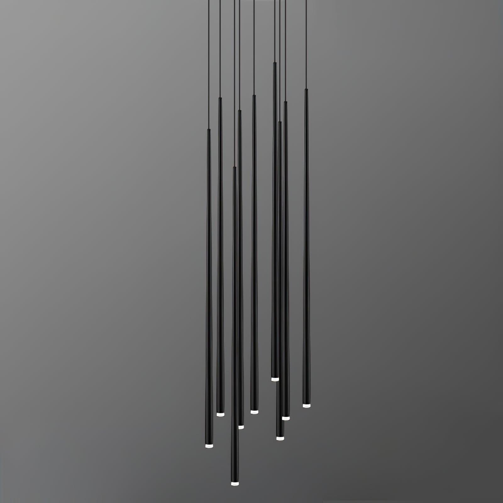 Lustra Chandelier Élancé Noir Minimaliste - Neutralighting