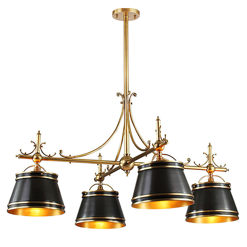 Ulphaion Vintage Industrial Brass Metal Chandelier - Lamp Copper